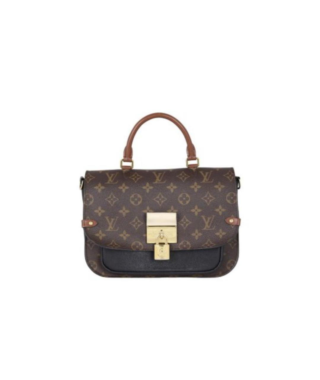 LOUIS VUITTON Коричневая кожаная сумка через плечо, фото 1