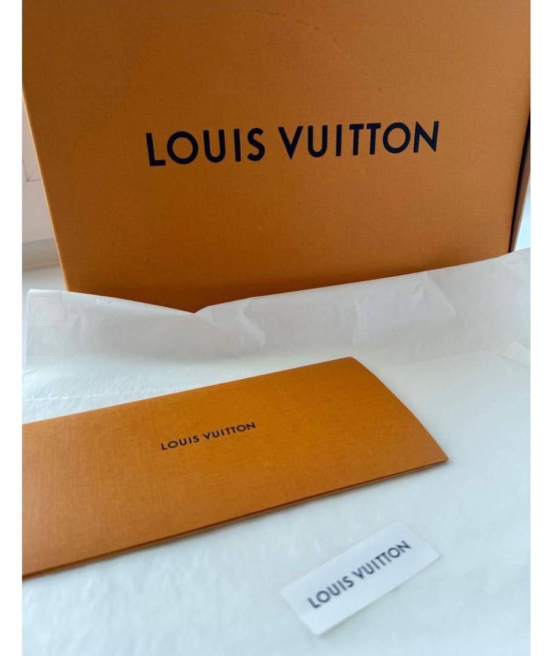 LOUIS VUITTON Коричневая кожаная сумка через плечо, фото 6