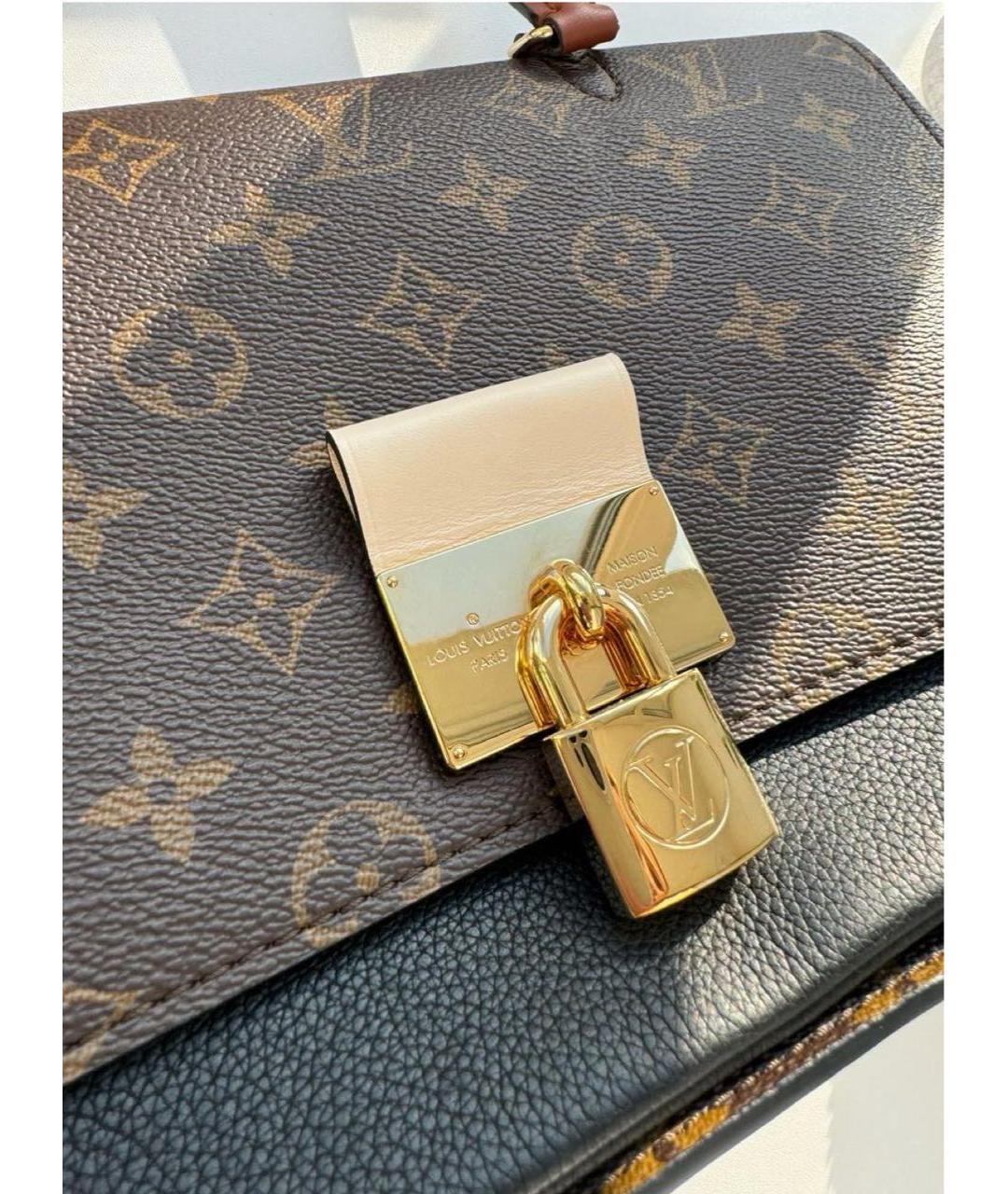 LOUIS VUITTON Коричневая кожаная сумка через плечо, фото 5