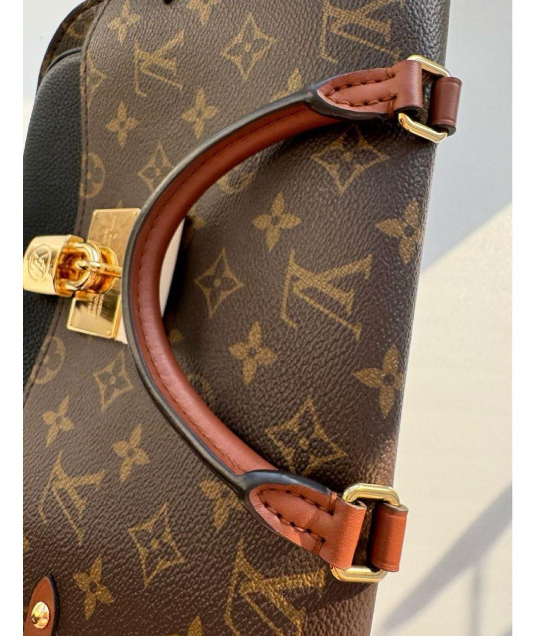 LOUIS VUITTON Коричневая кожаная сумка через плечо, фото 3