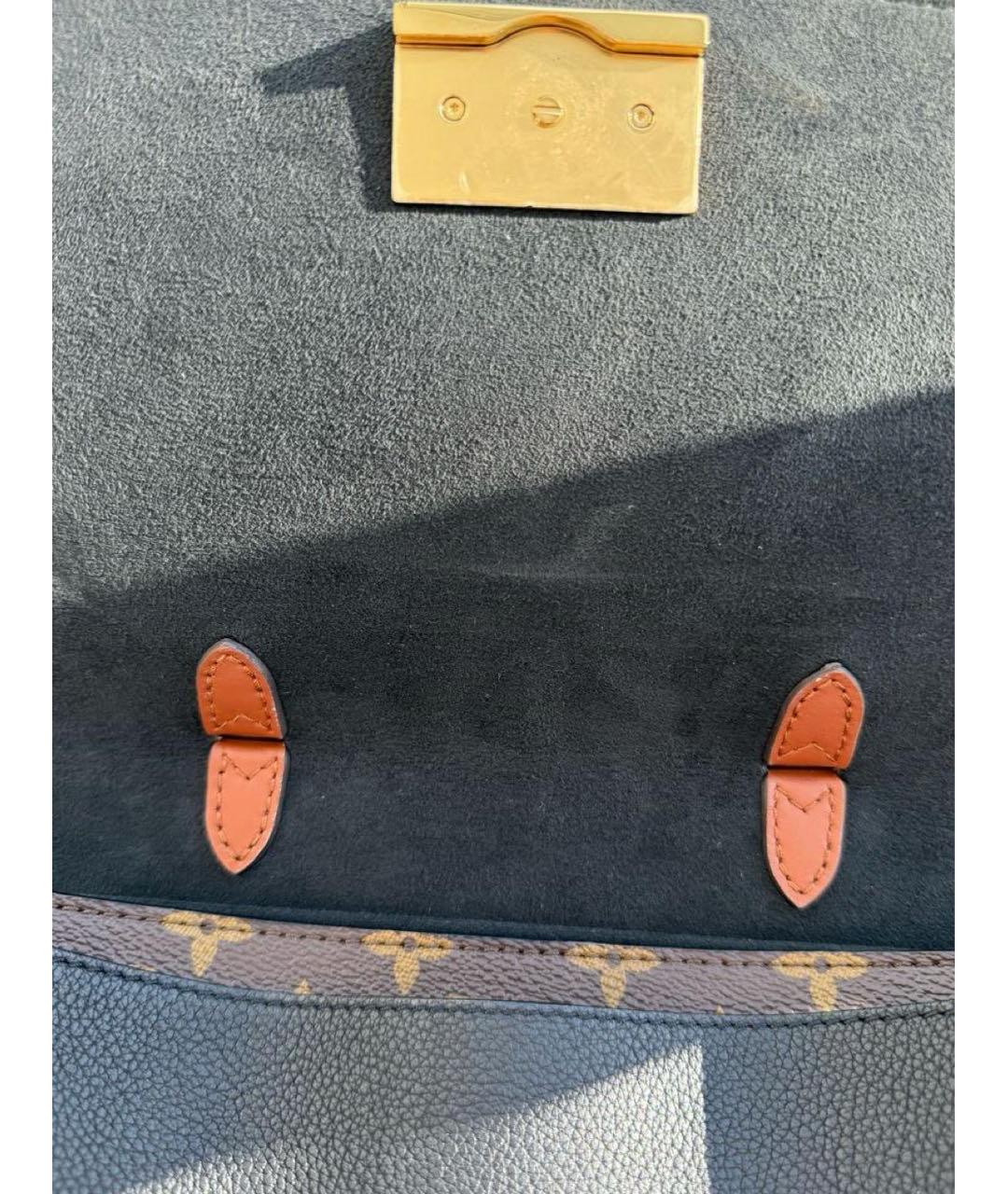 LOUIS VUITTON Коричневая кожаная сумка через плечо, фото 7