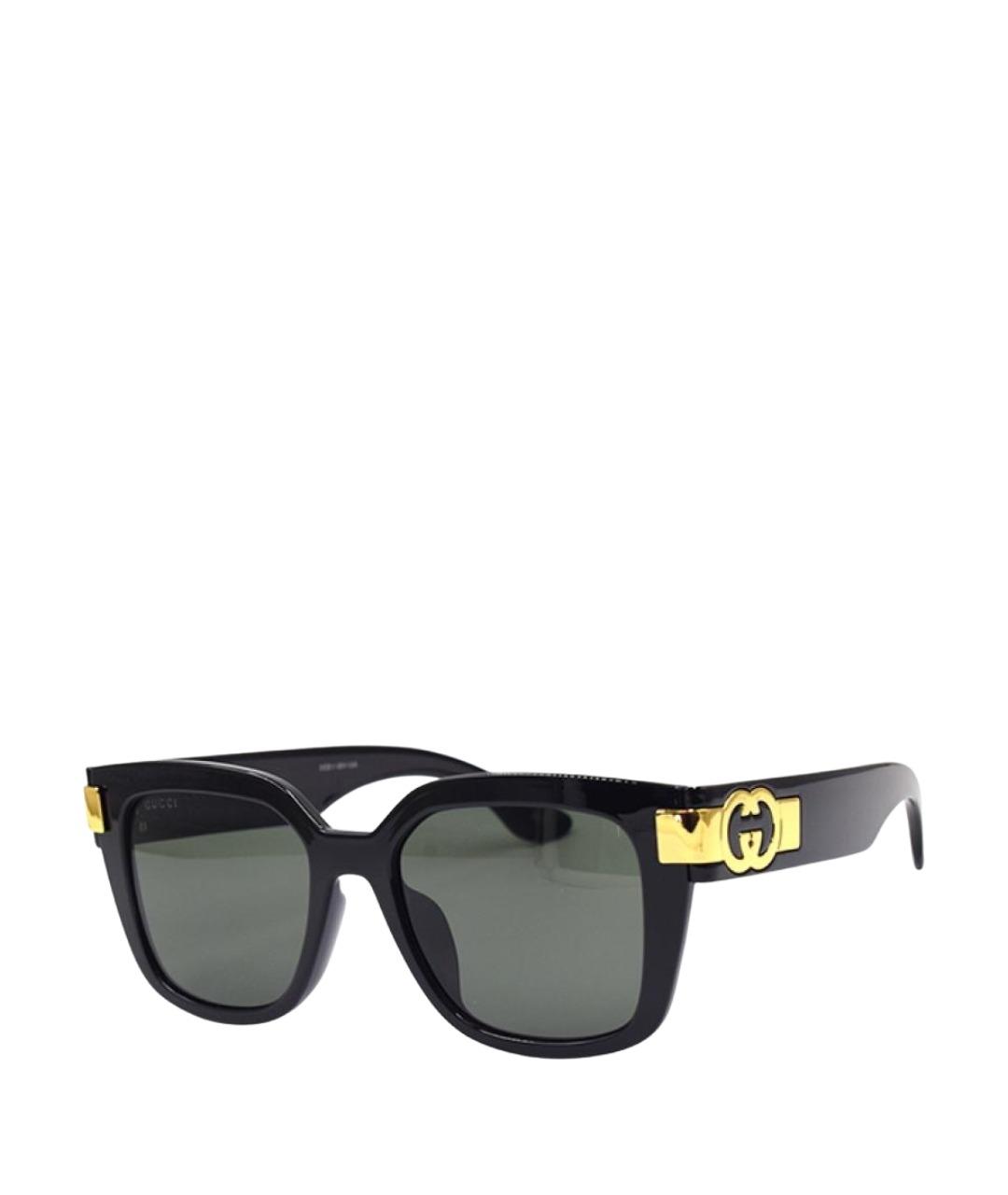 GUCCI Черные пластиковые солнцезащитные очки, фото 1