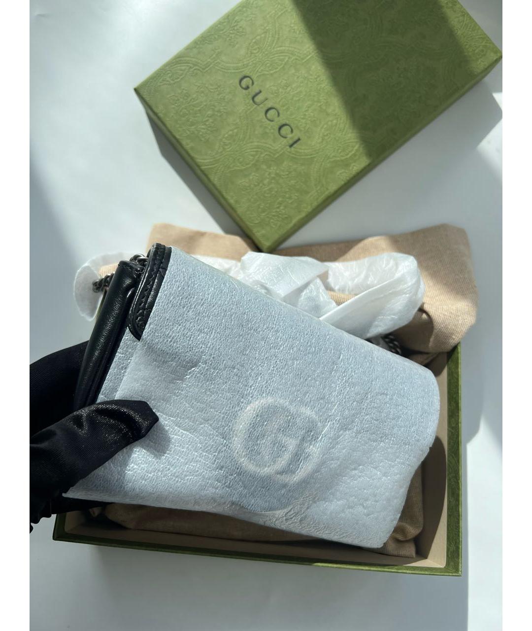 GUCCI Черная кожаная сумка через плечо, фото 3
