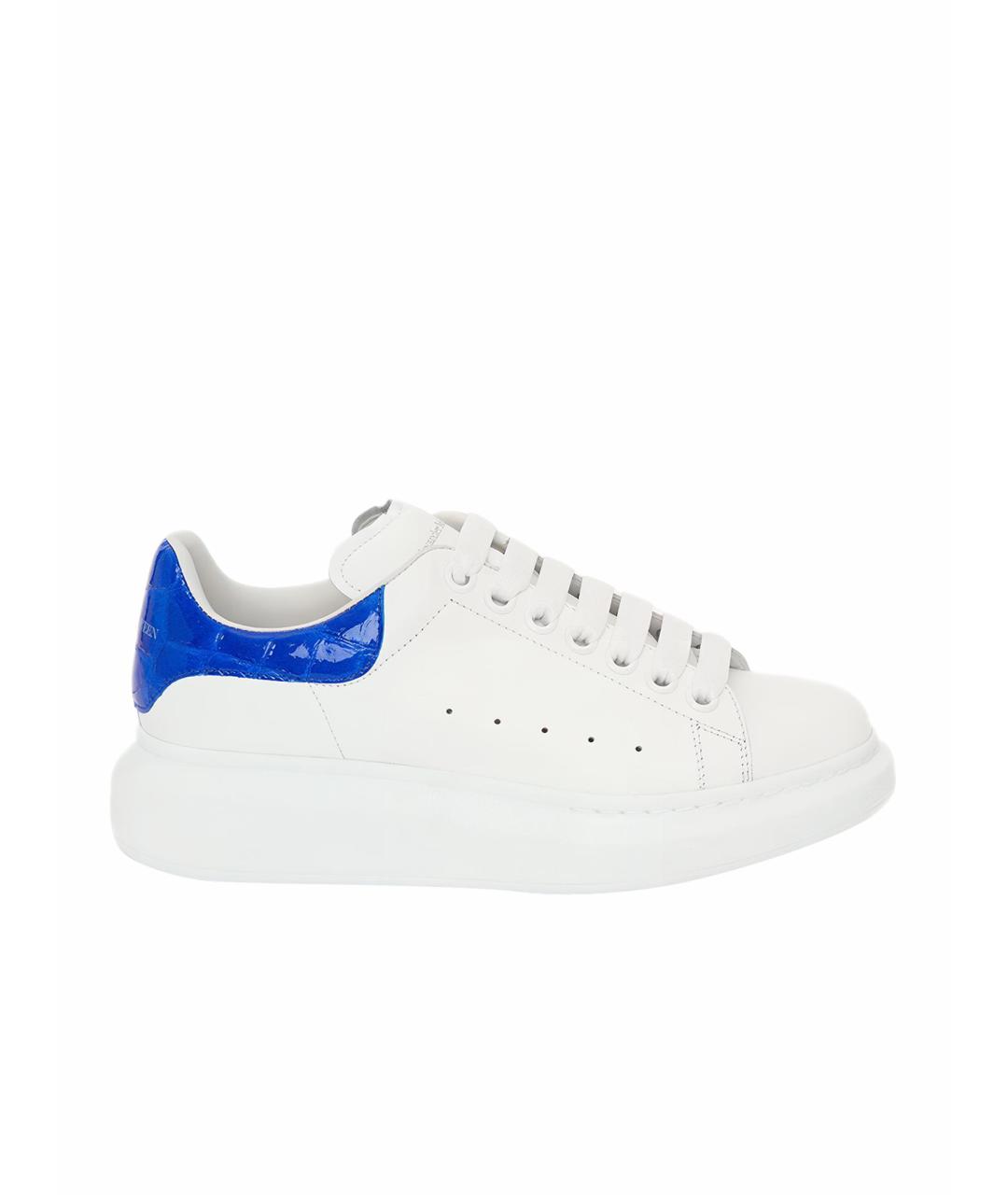 ALEXANDER MCQUEEN Белые кожаные кроссовки, фото 1