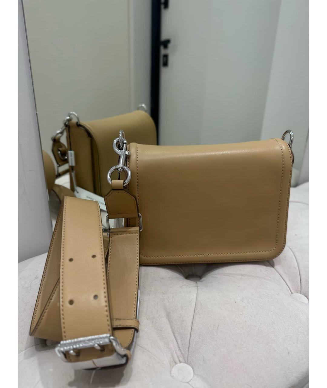 MARC JACOBS Бежевая кожаная сумка через плечо, фото 7