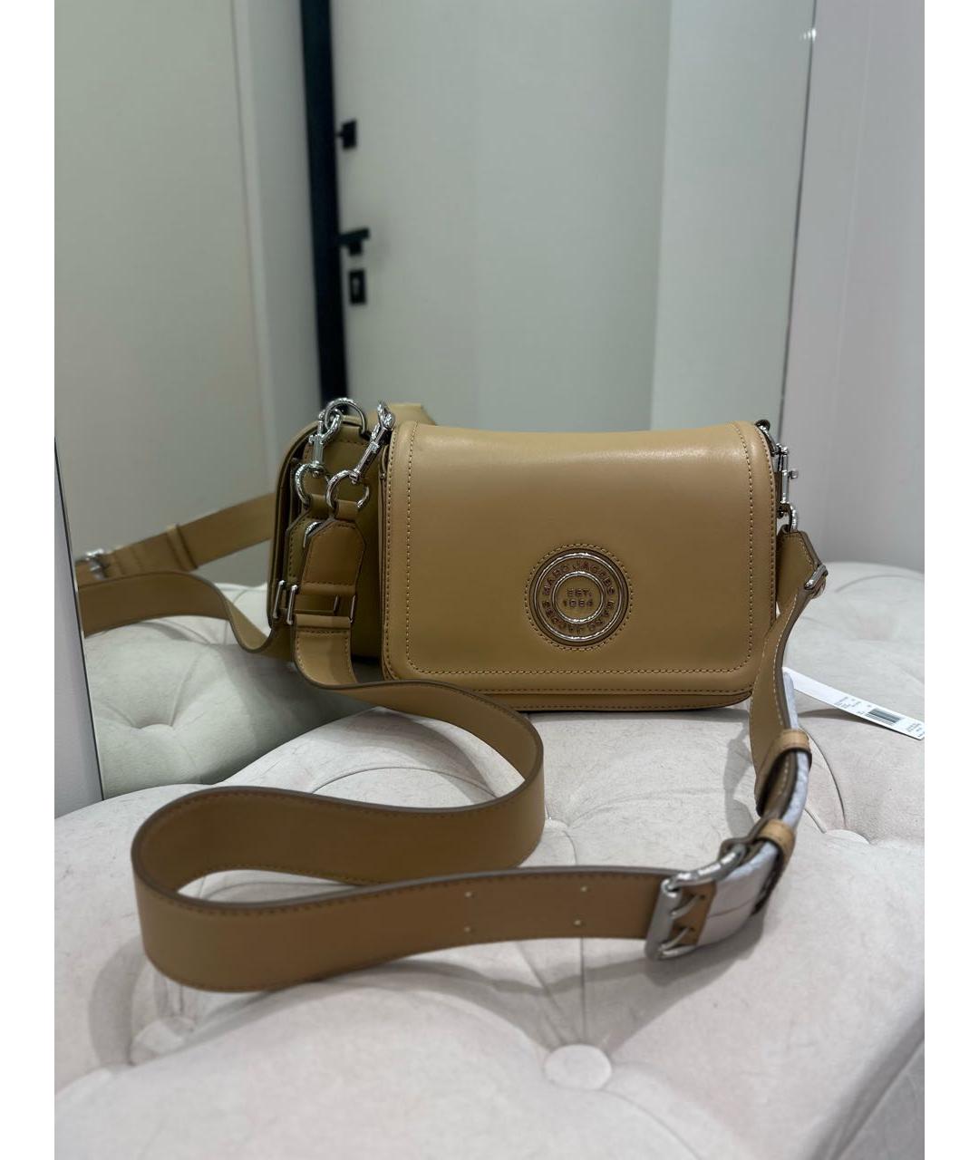 MARC JACOBS Бежевая кожаная сумка через плечо, фото 6