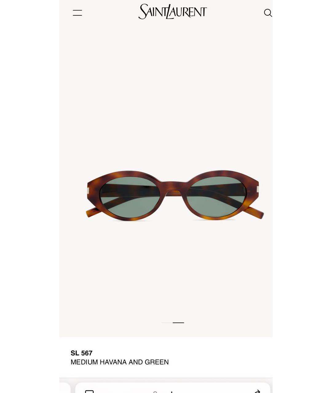 SAINT LAURENT Пластиковые солнцезащитные очки, фото 5