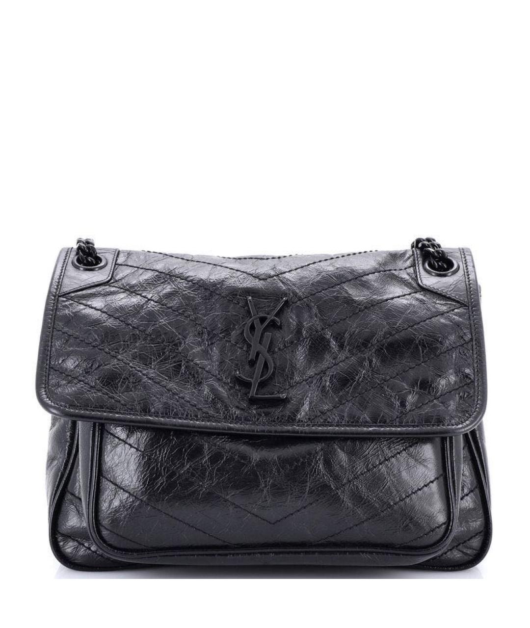 SAINT LAURENT Черная сумка через плечо, фото 1