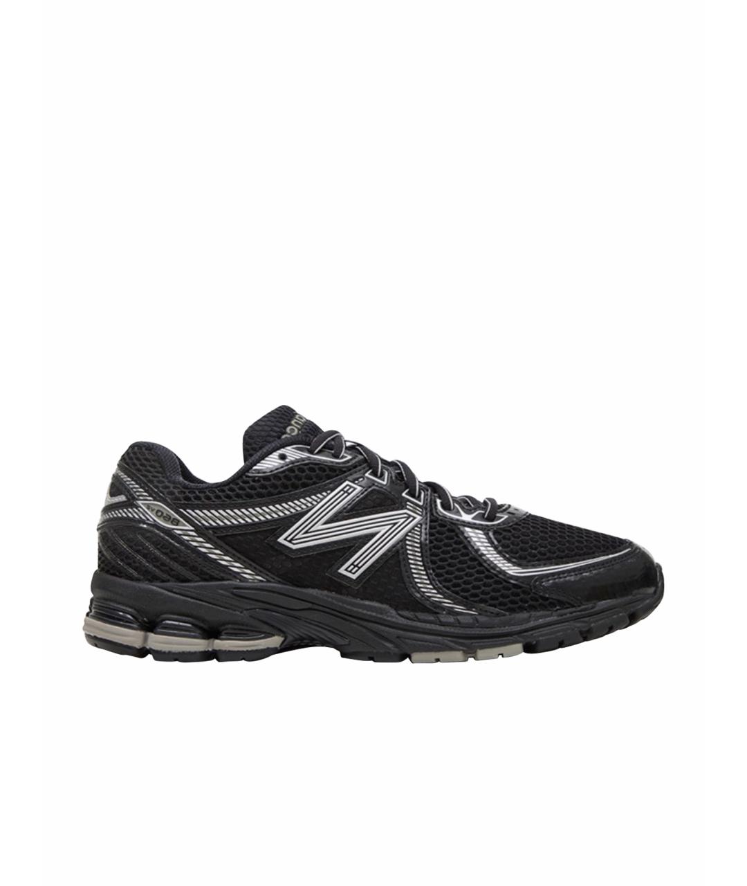 NEW BALANCE Черные текстильные низкие кроссовки / кеды, фото 1