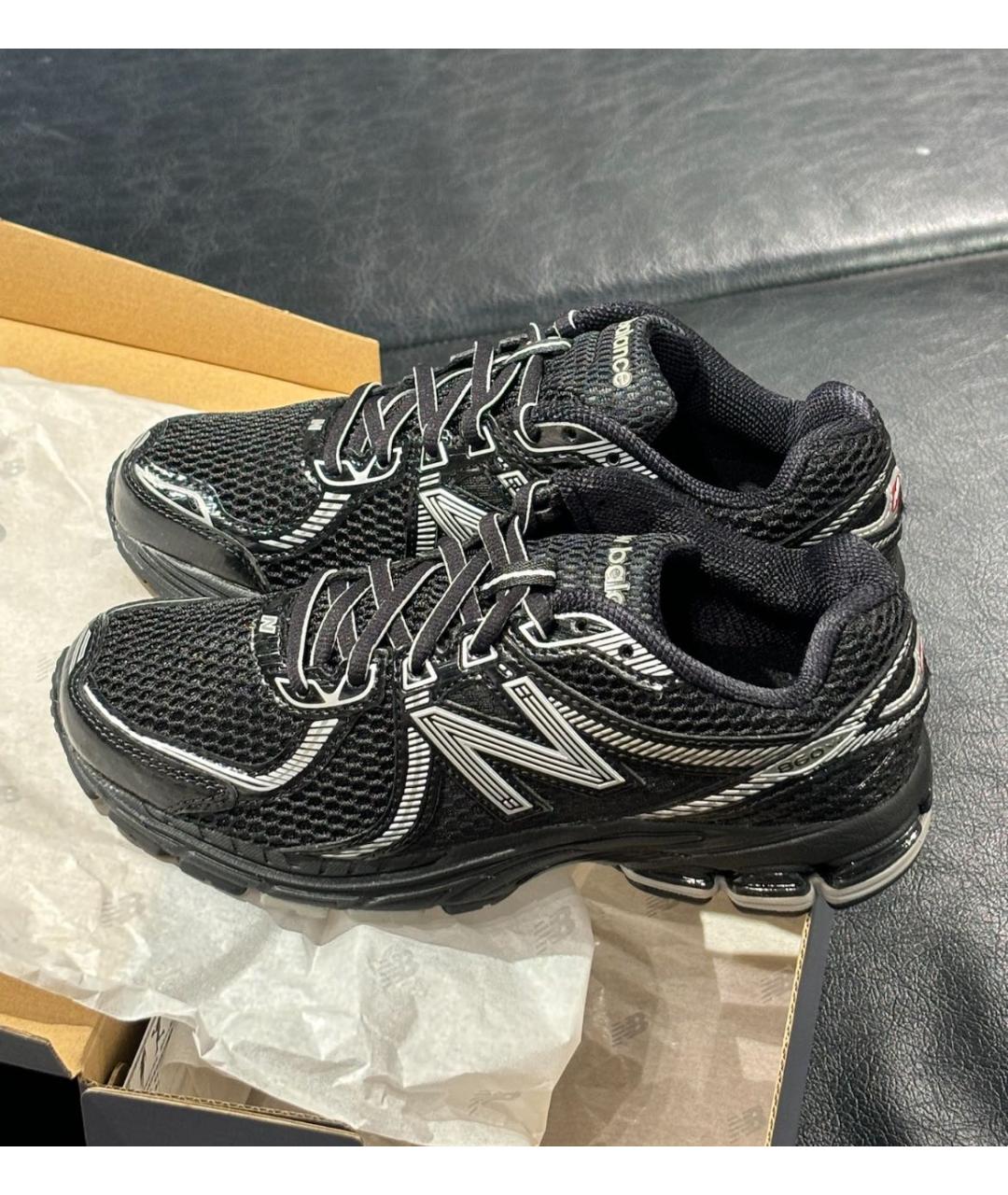 NEW BALANCE Черные текстильные низкие кроссовки / кеды, фото 5