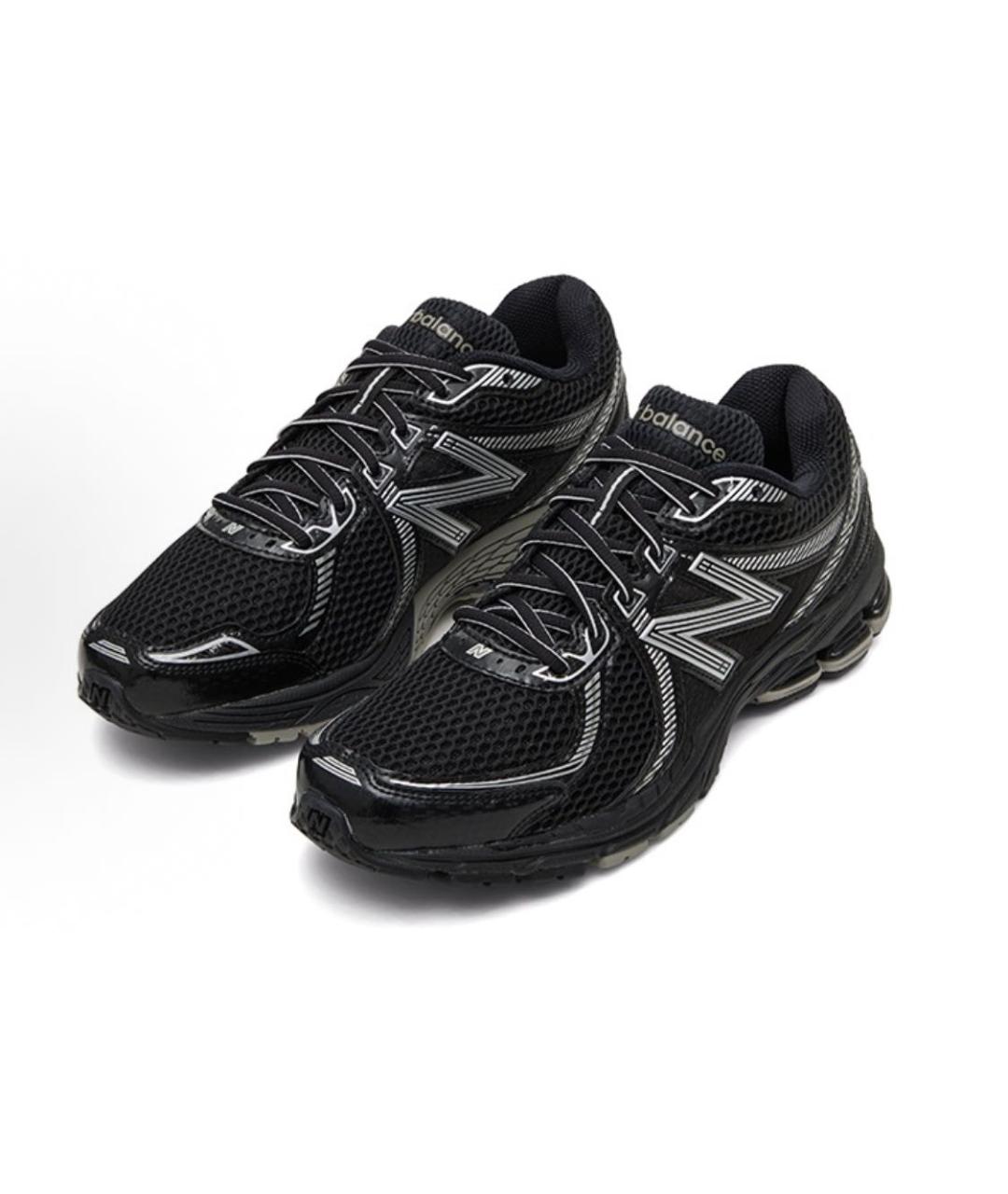 NEW BALANCE Черные текстильные низкие кроссовки / кеды, фото 2