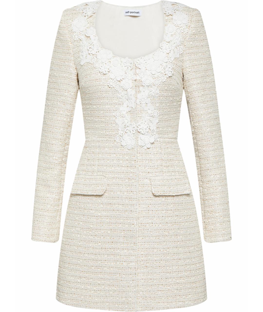 SELF-PORTRAIT Бежевое коктейльное платье, фото 1