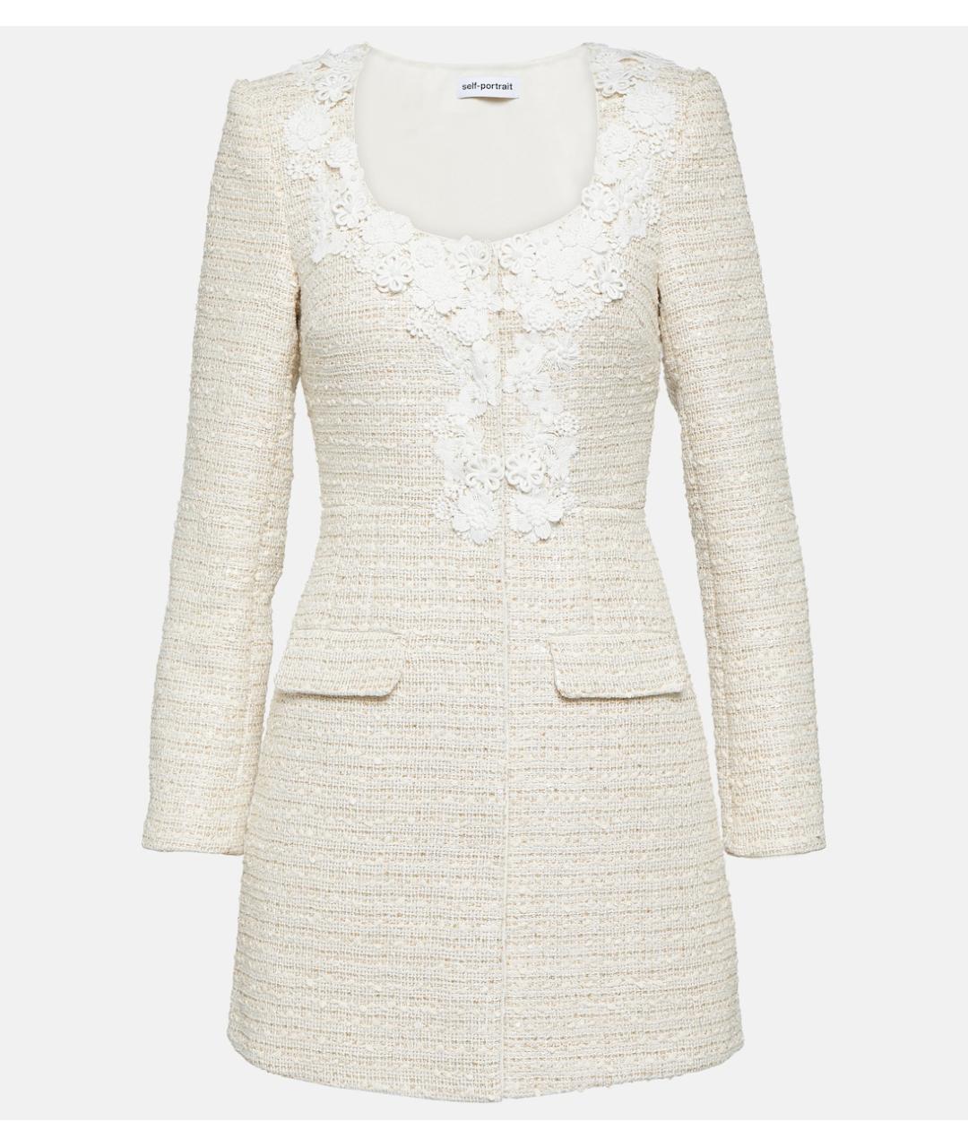 SELF-PORTRAIT Бежевое коктейльное платье, фото 9