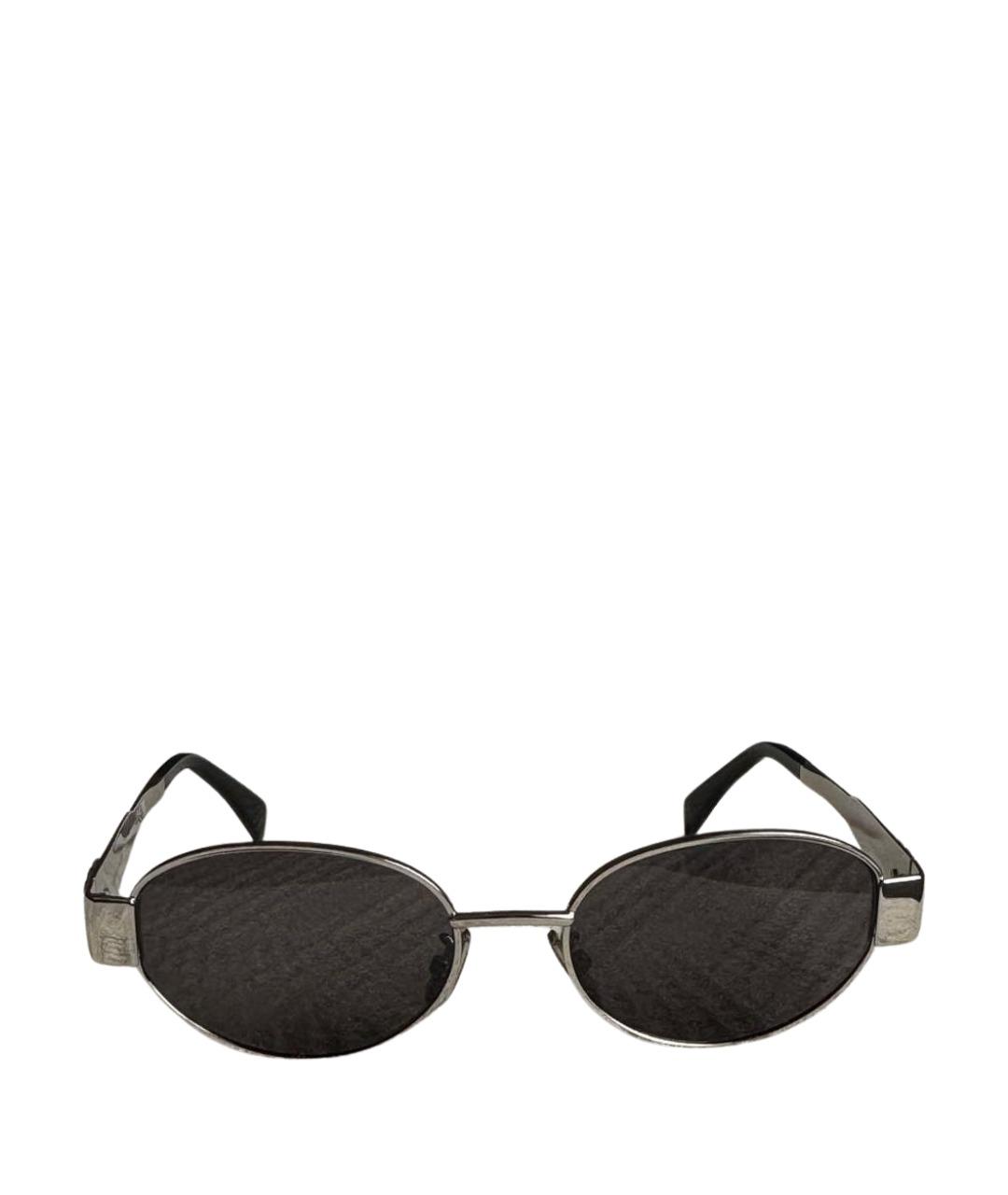 CELINE Антрацитовые металлические солнцезащитные очки, фото 1