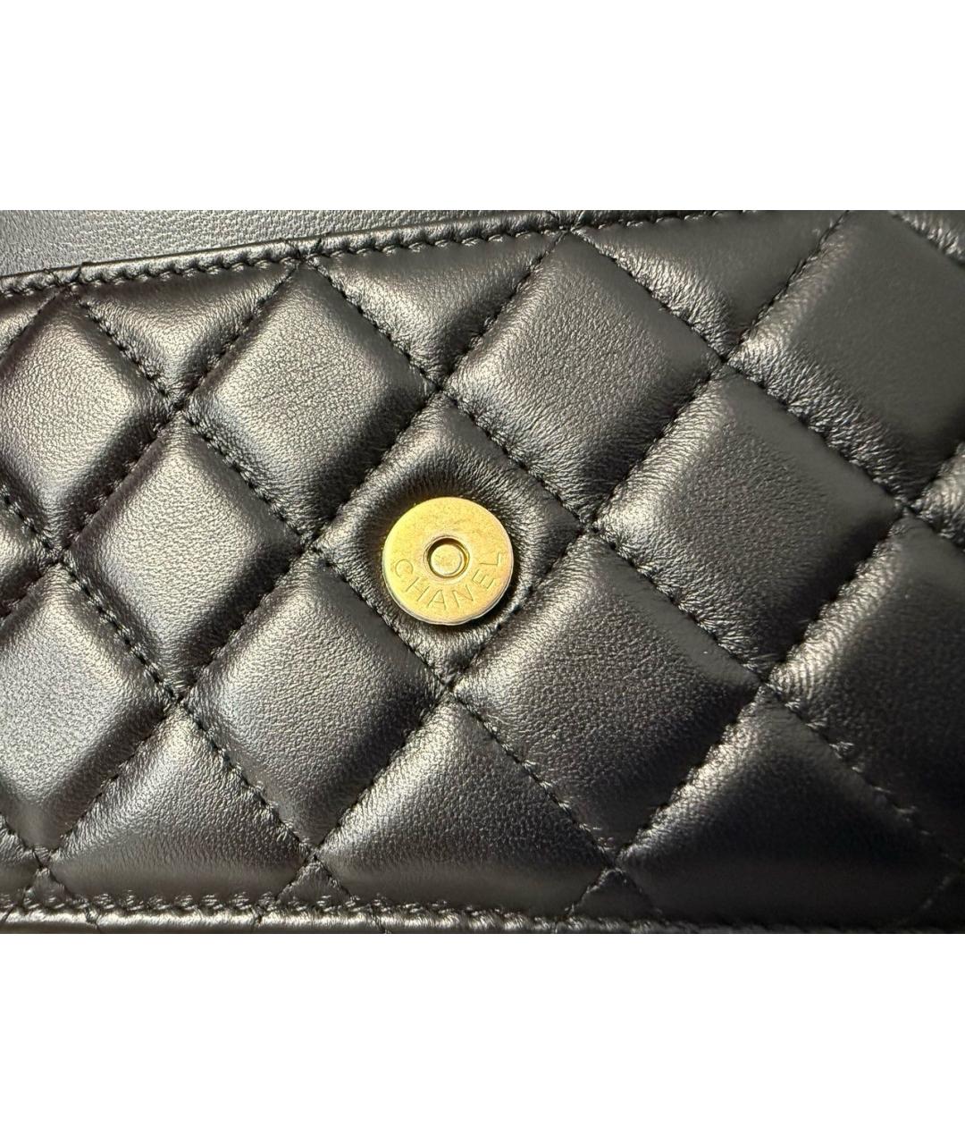 CHANEL Черная кожаная сумка через плечо, фото 8