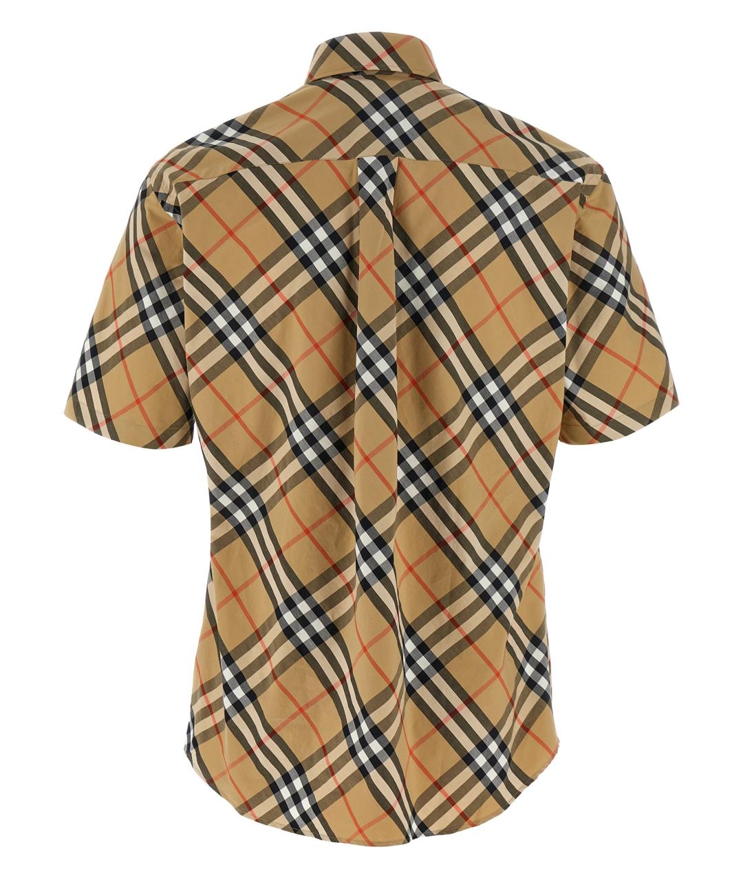 BURBERRY Бежевая хлопковая кэжуал рубашка, фото 2