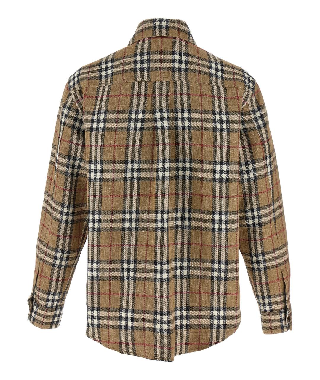 BURBERRY Бежевая хлопковая кэжуал рубашка, фото 2