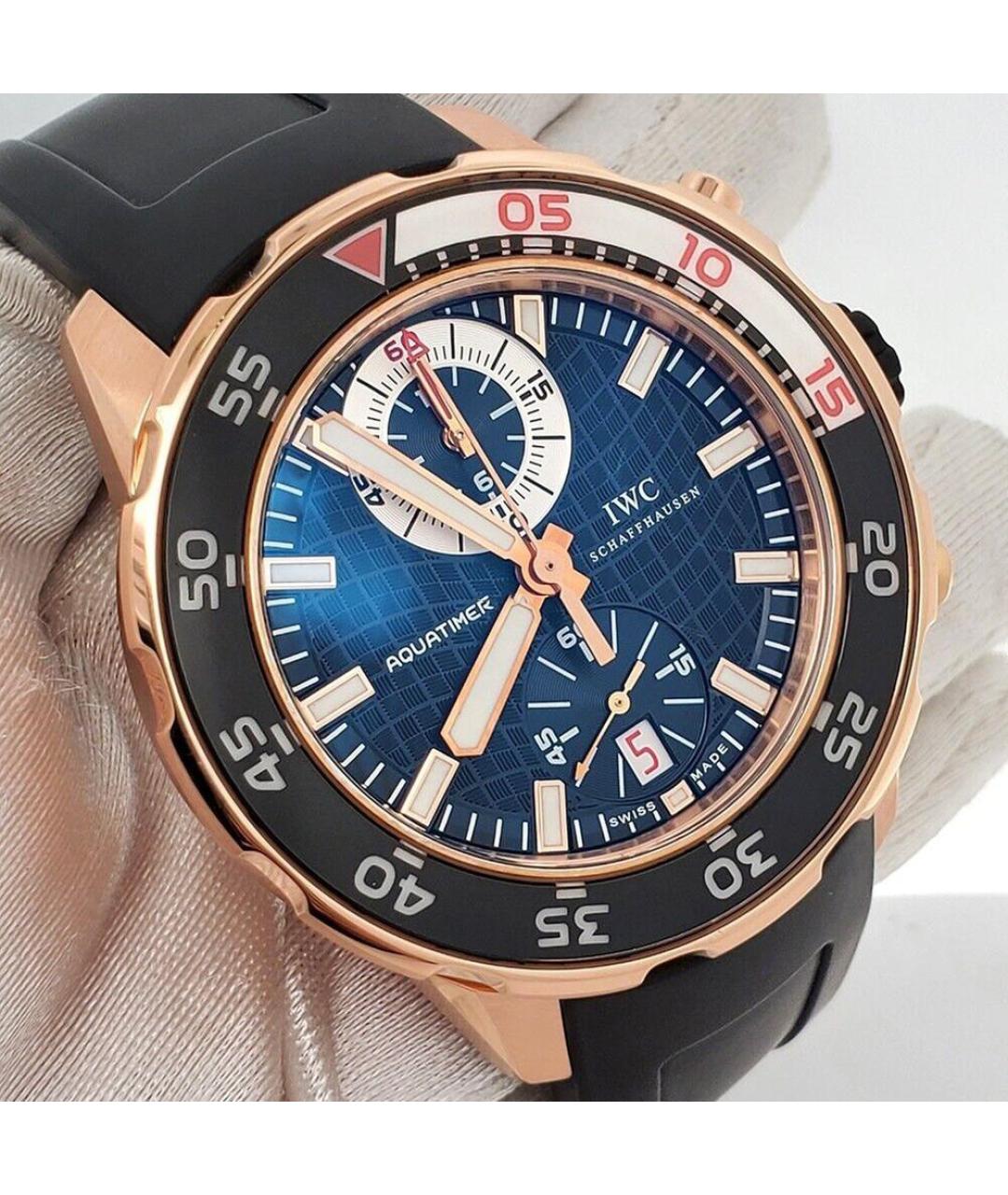 IWC Черные часы из розового золота, фото 5