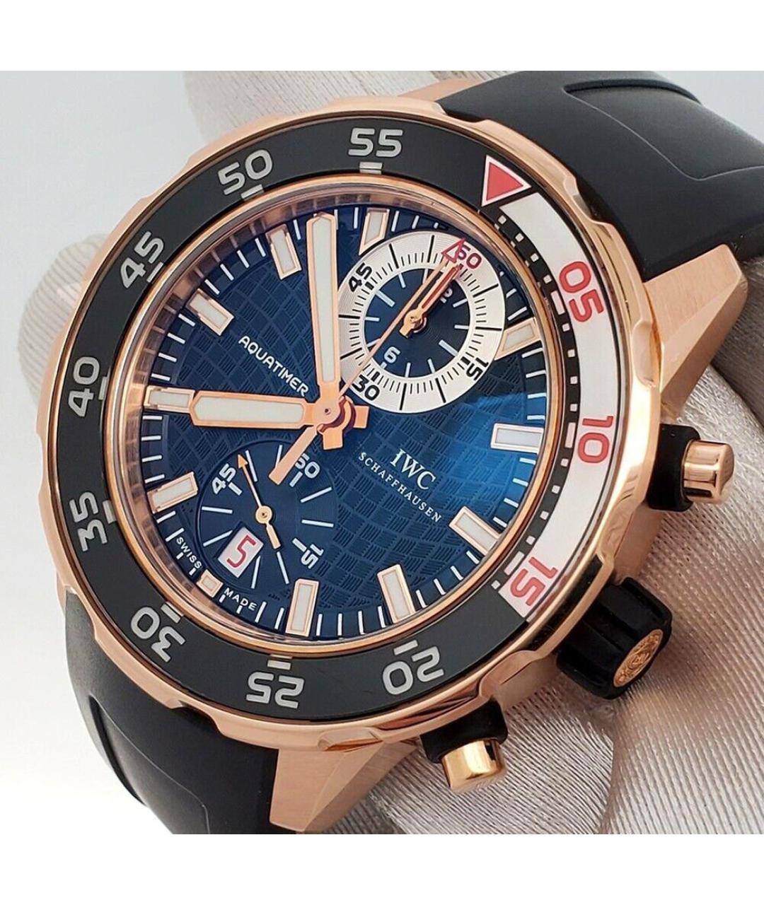 IWC Черные часы из розового золота, фото 4