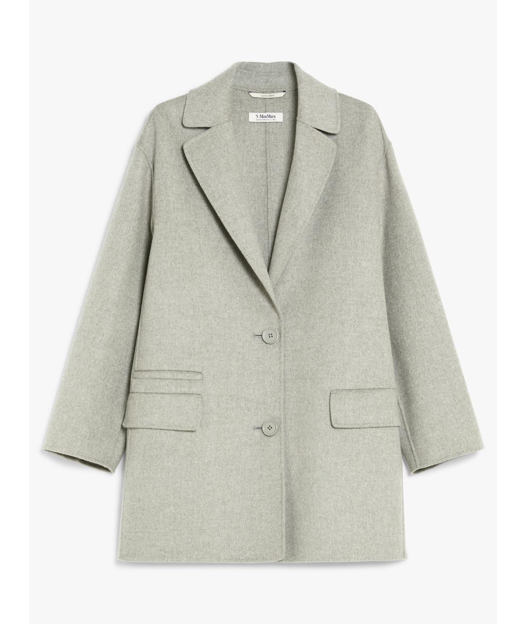 'S MAX MARA Серое шерстяное пальто, фото 1