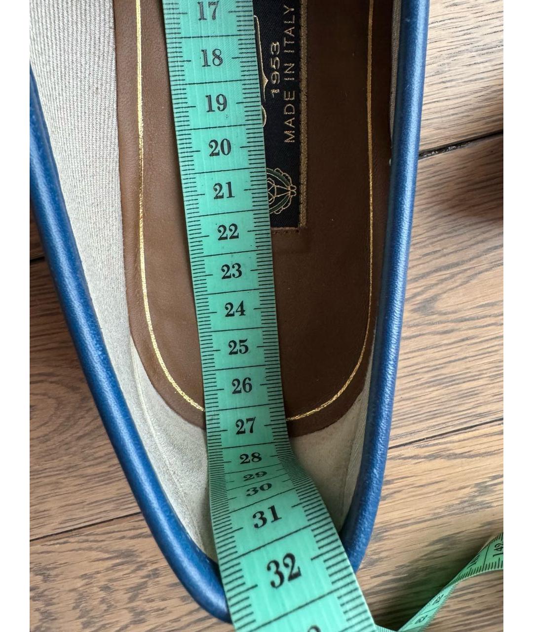 GUCCI Синие кожаные лоферы, фото 7