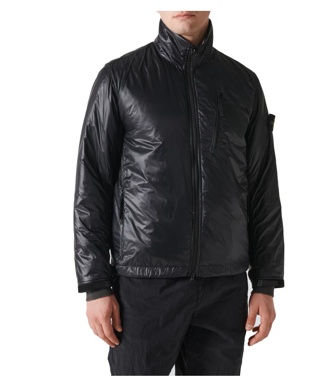 STONE ISLAND Черная полиамидовая куртка, фото 2