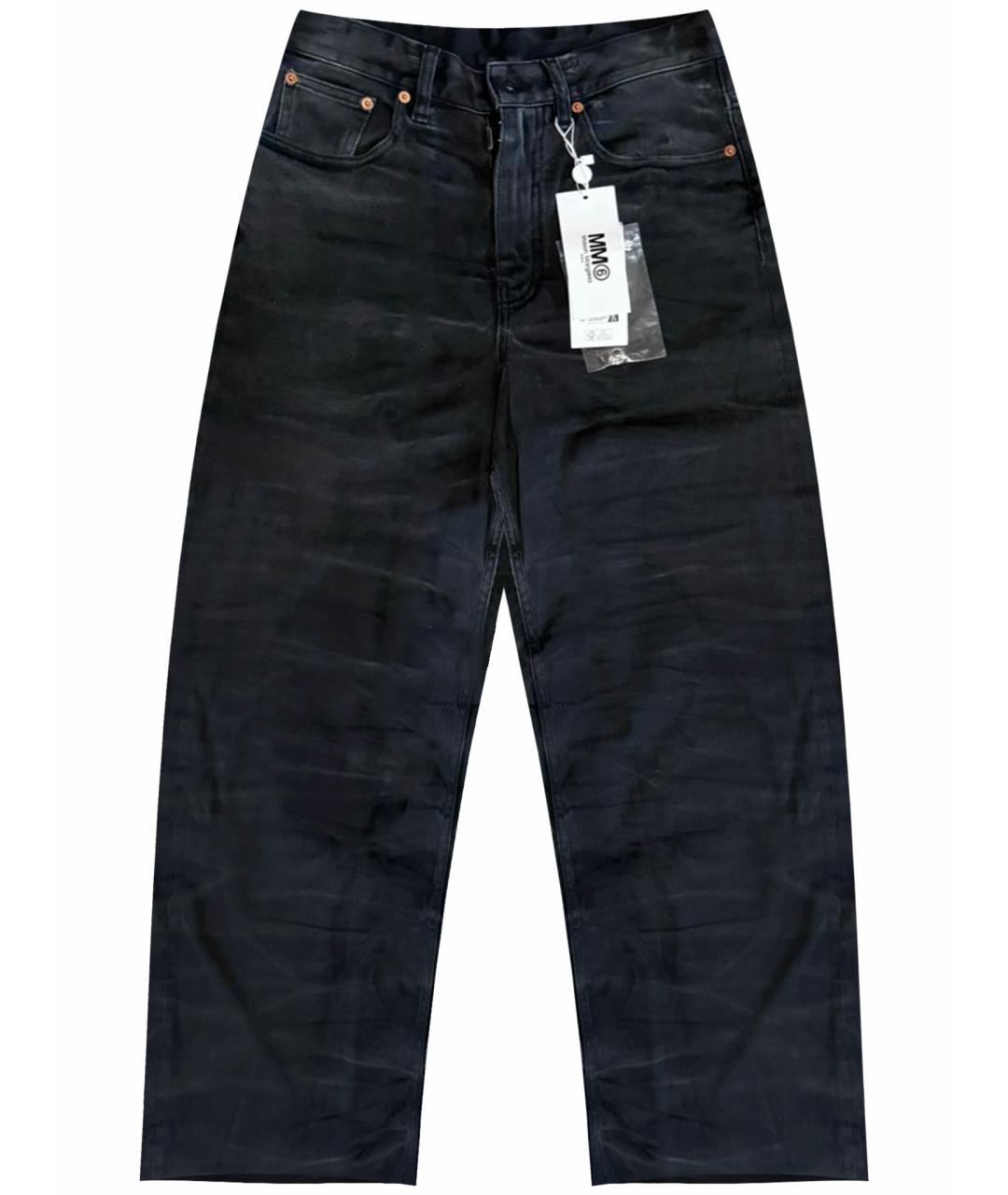 MM6 MAISON MARGIELA Антрацитовые хлопковые джинсы, фото 1