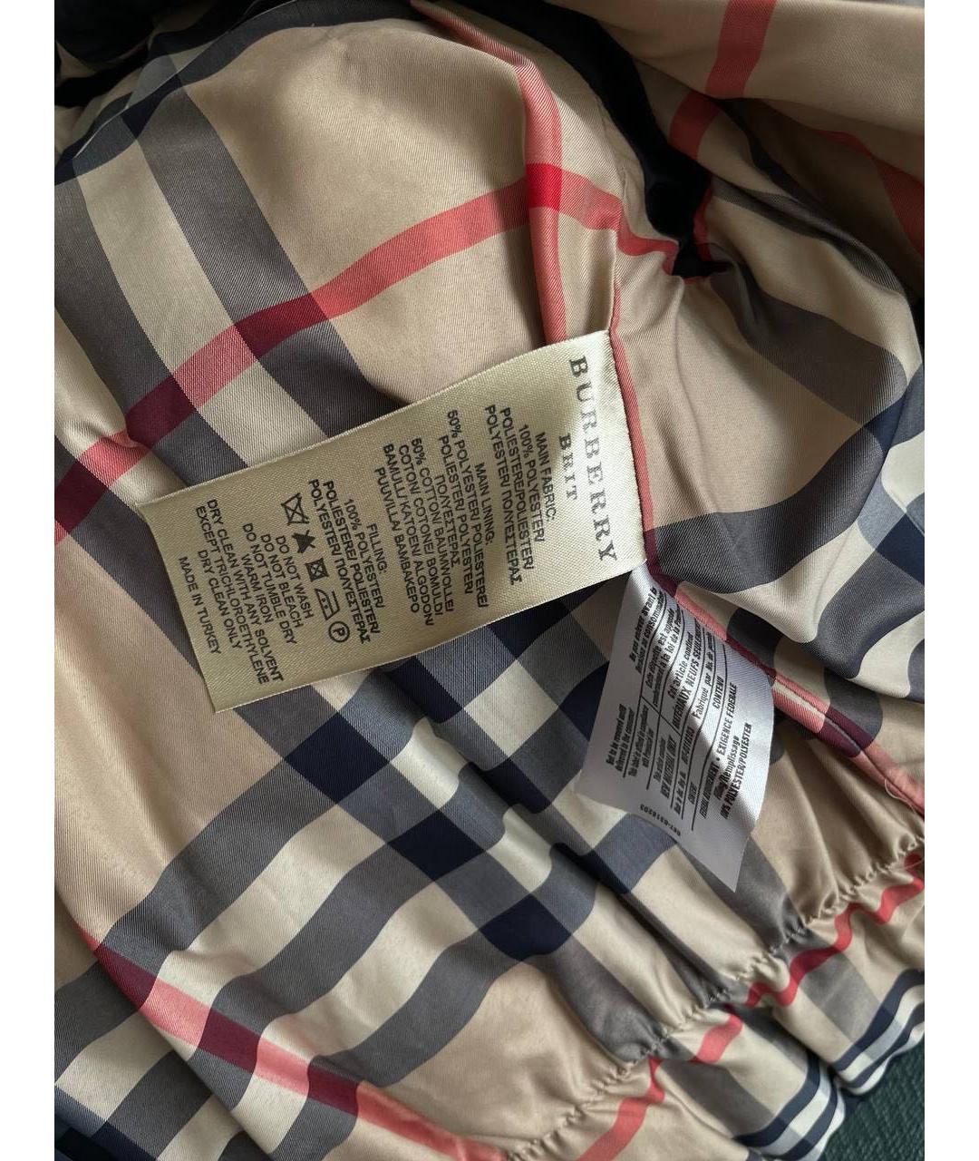 BURBERRY Темно-синяя полиэстеровая куртка, фото 5