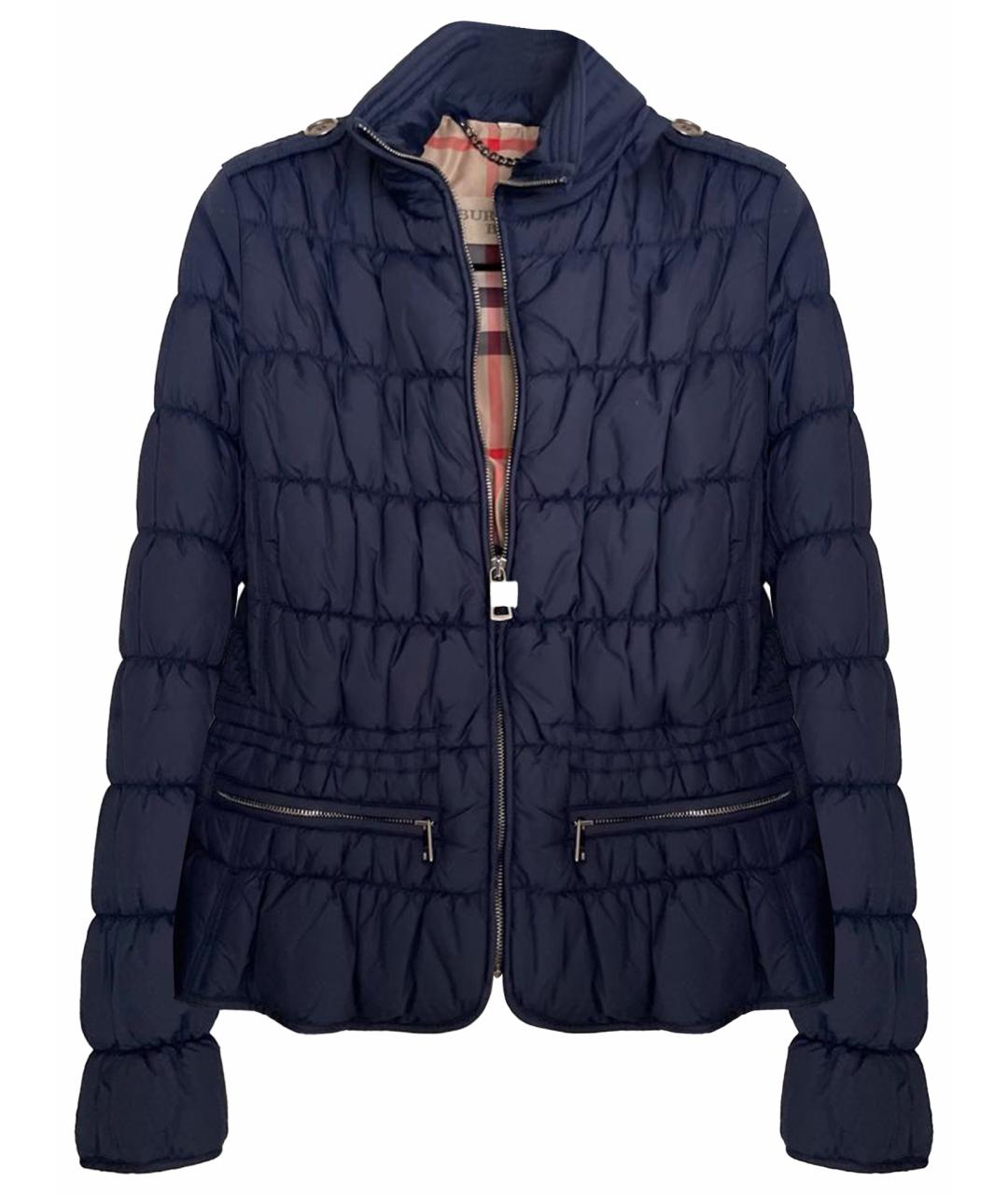 BURBERRY Темно-синяя полиэстеровая куртка, фото 1