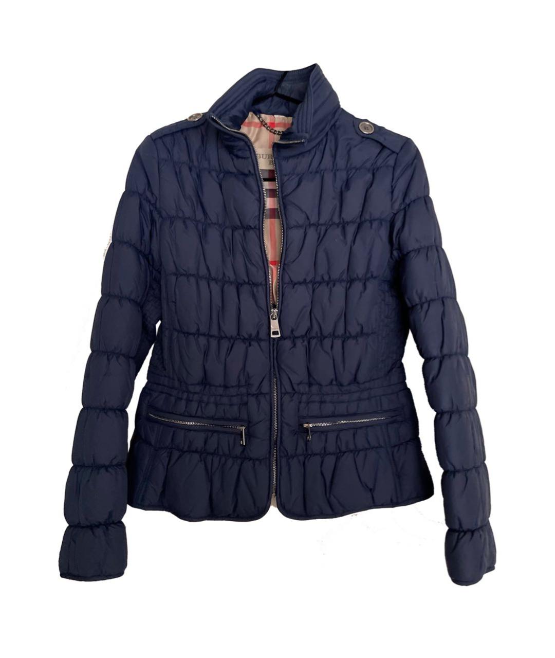 BURBERRY Темно-синяя полиэстеровая куртка, фото 6