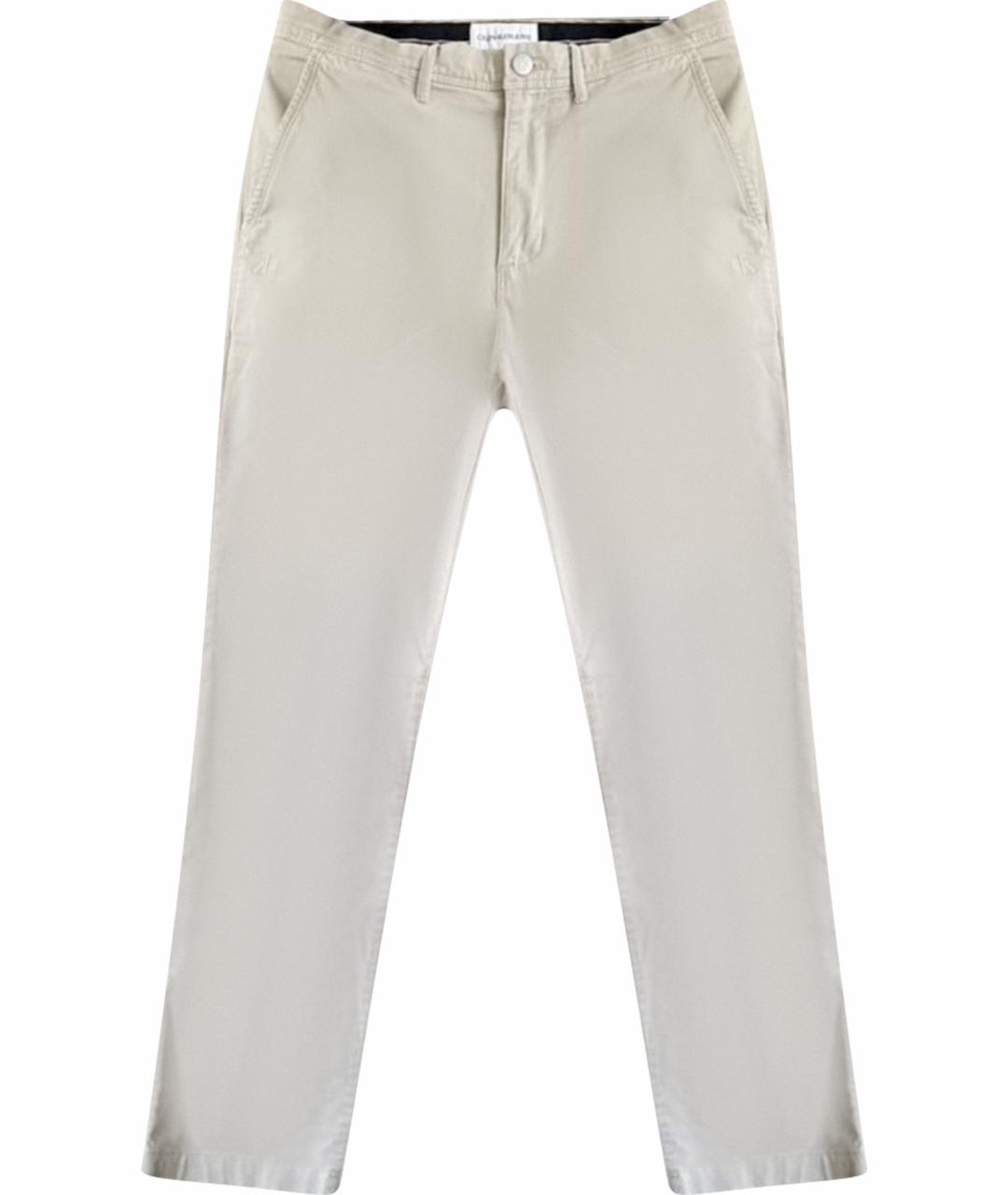CALVIN KLEIN JEANS Бежевые хлопковые повседневные брюки, фото 1