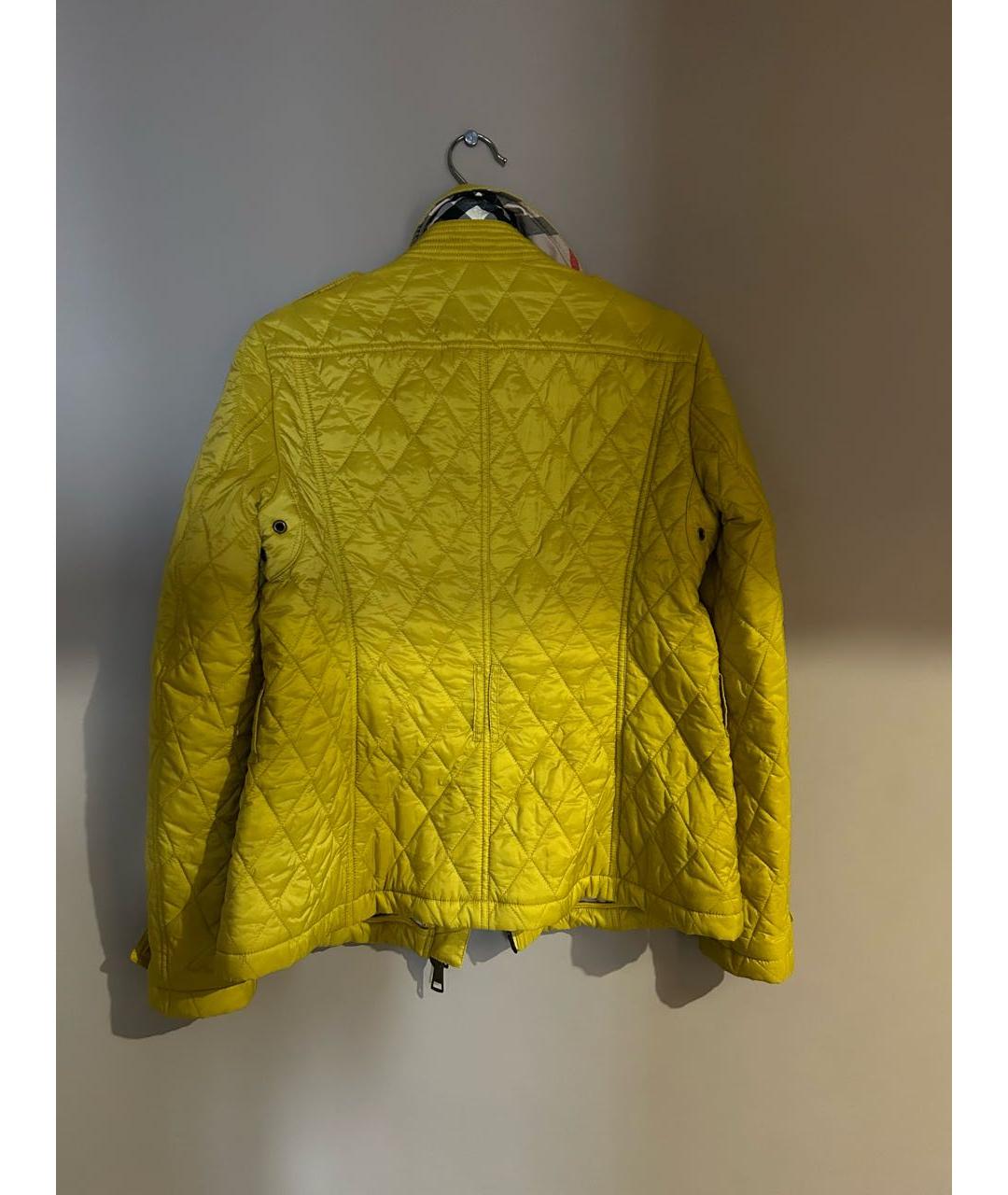 BURBERRY Желтая полиамидовая куртка, фото 2