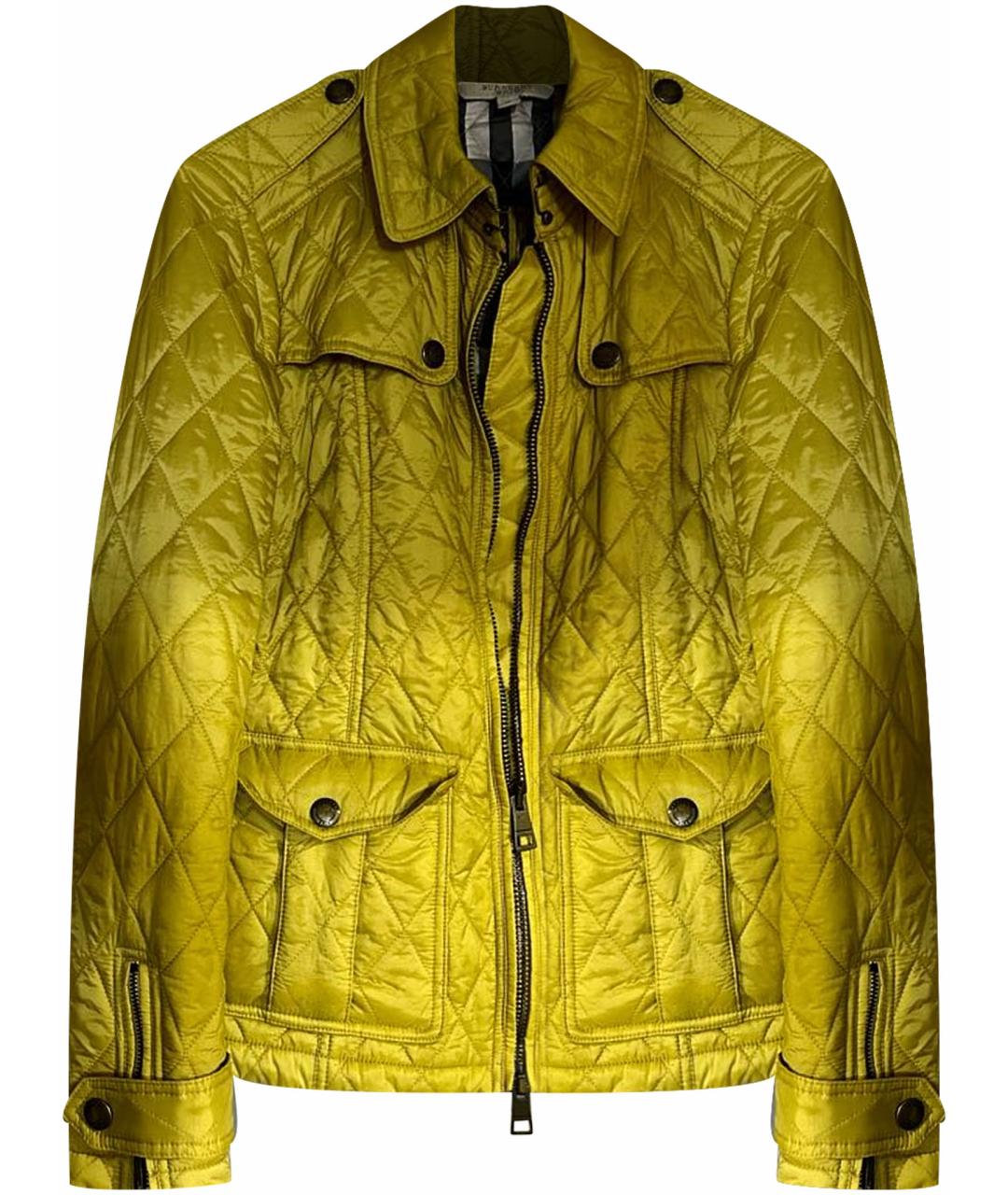BURBERRY Желтая полиамидовая куртка, фото 1