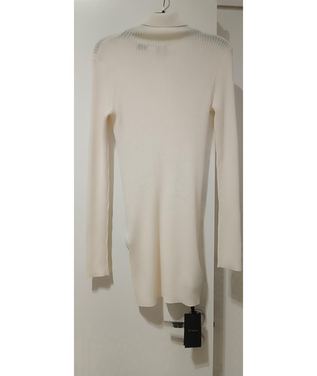 PINKO Белое полиамидовое повседневное платье, фото 2