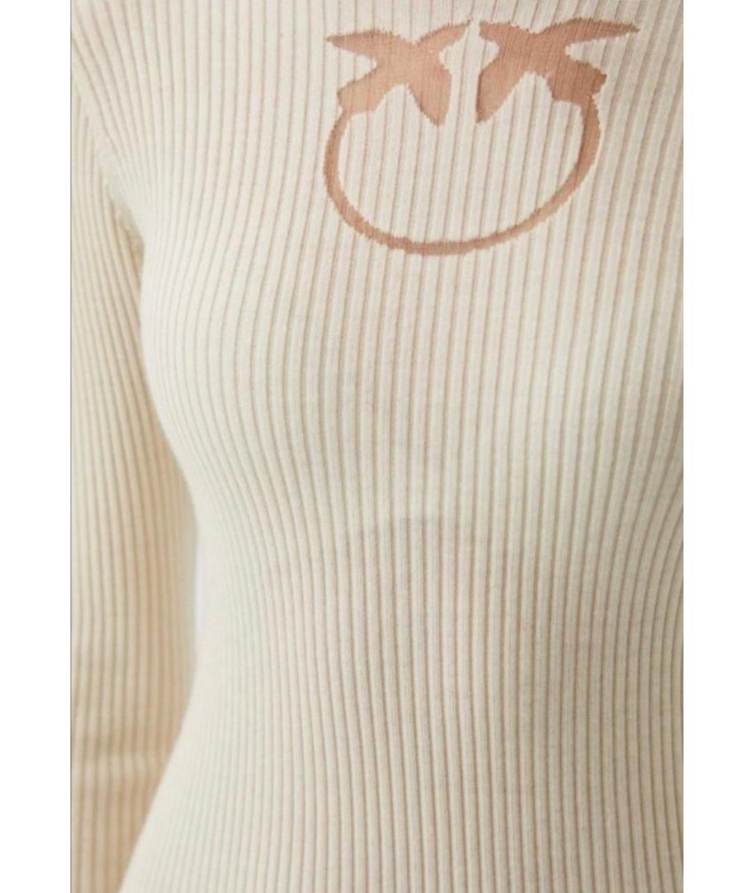 PINKO Белое полиамидовое повседневное платье, фото 4