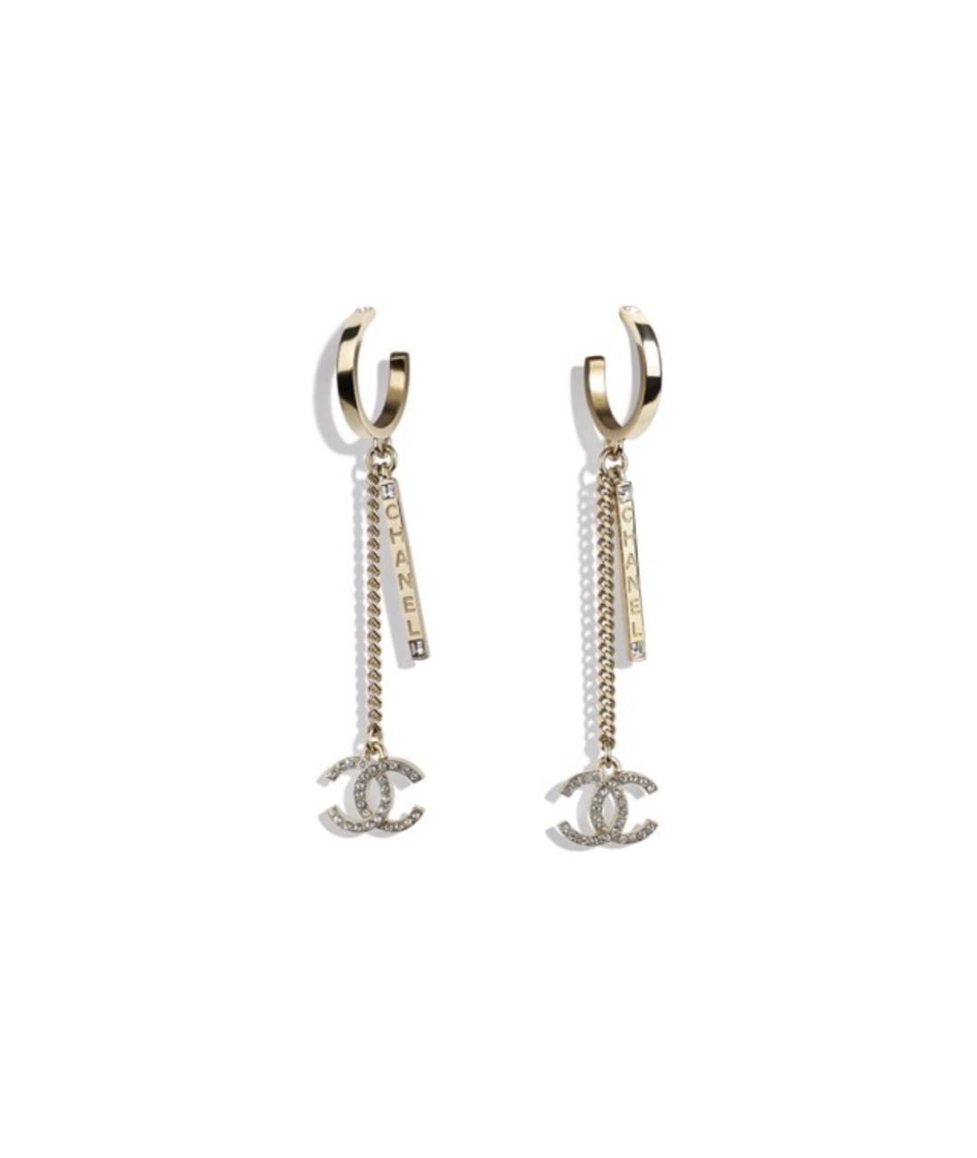 CHANEL Серебряные металлические серьги, фото 1