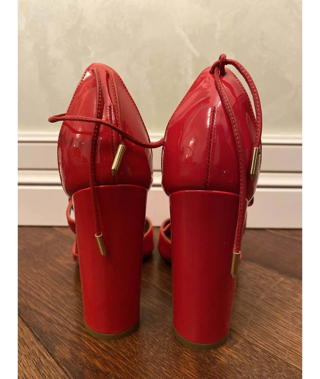 AQUAZZURA Красные туфли из лакированной кожи, фото 4