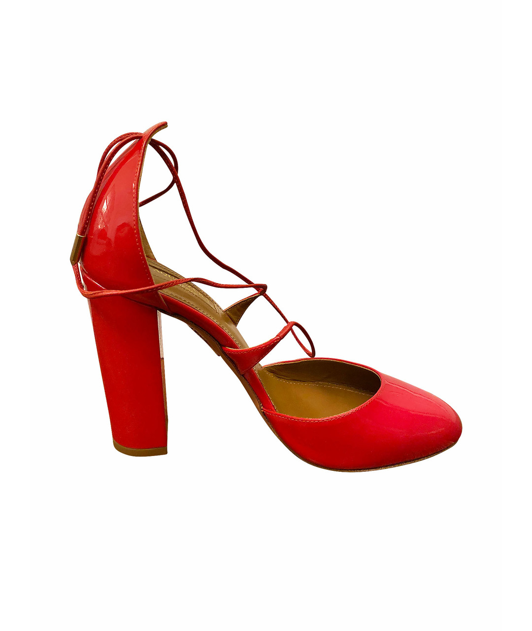 AQUAZZURA Красные туфли из лакированной кожи, фото 1