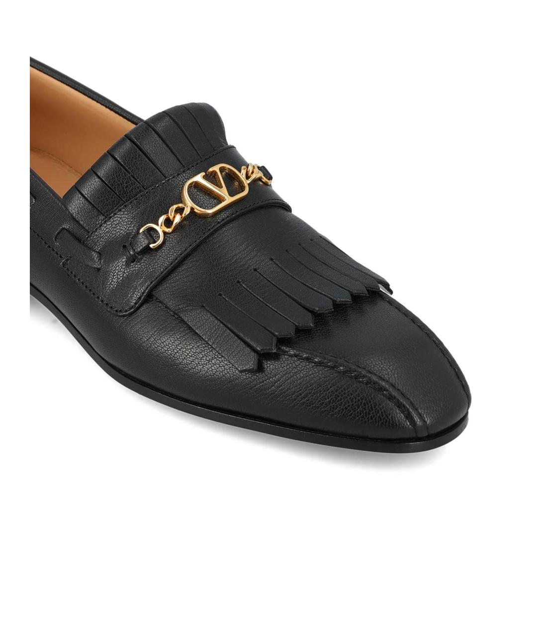 VALENTINO Черные кожаные лоферы, фото 4