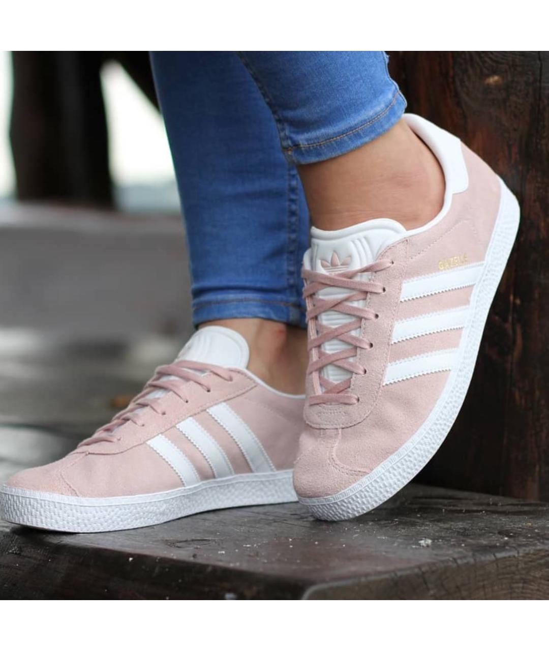 ADIDAS Розовые замшевые кеды, фото 4