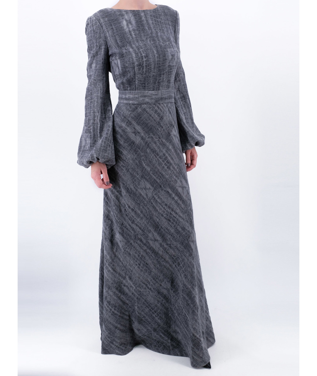 A LA RUSSE Серое шерстяное повседневное платье, фото 2