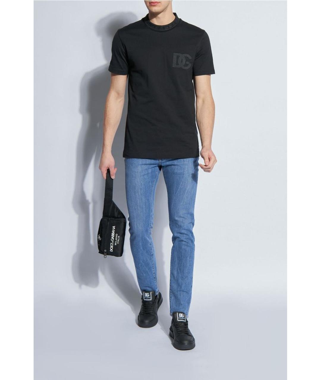 DOLCE&GABBANA Голубые прямые джинсы, фото 2