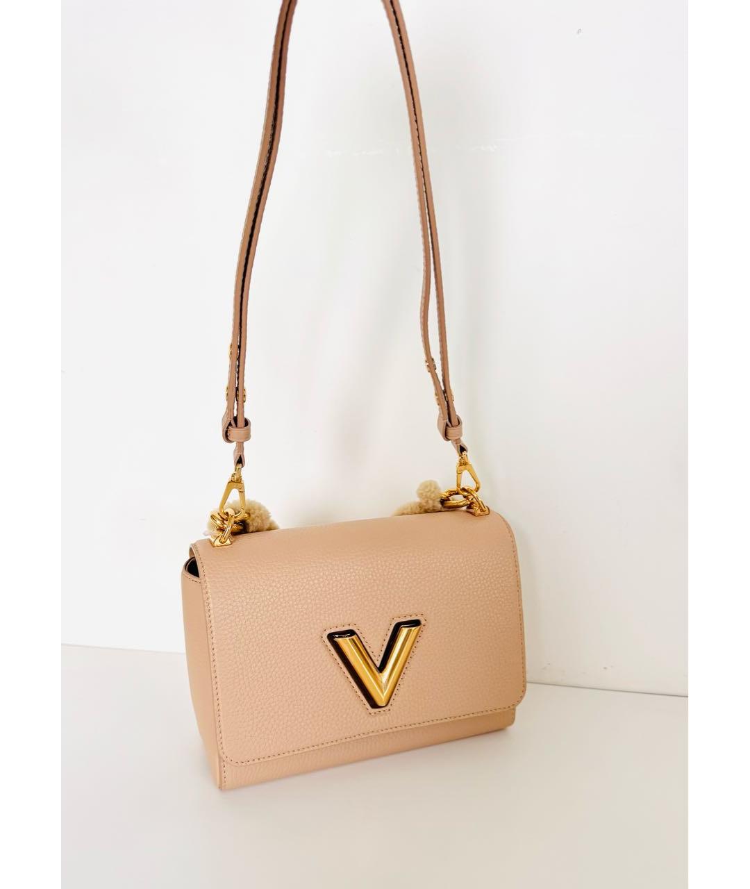LOUIS VUITTON Бежевая кожаная сумка с короткими ручками, фото 7