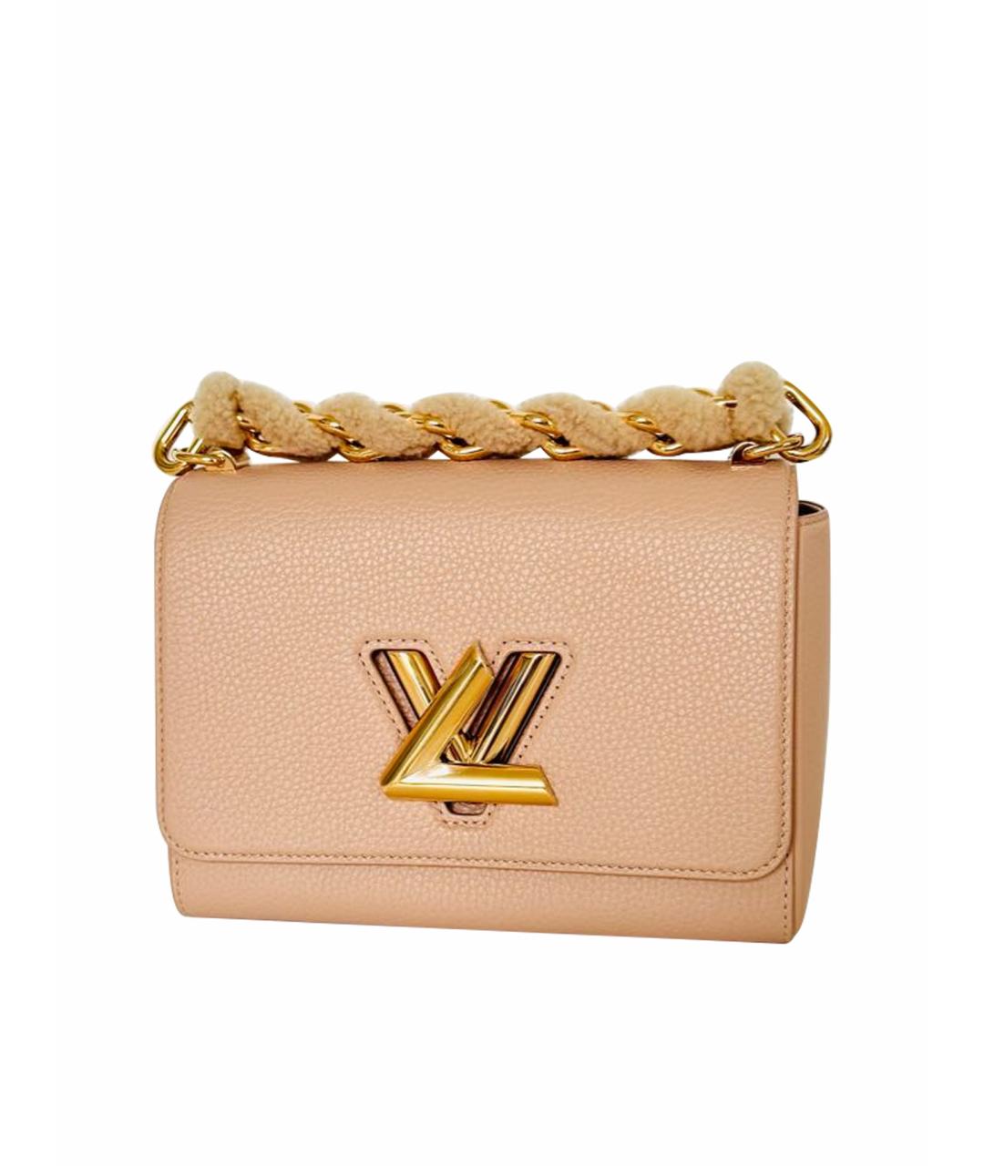 LOUIS VUITTON Бежевая кожаная сумка с короткими ручками, фото 1