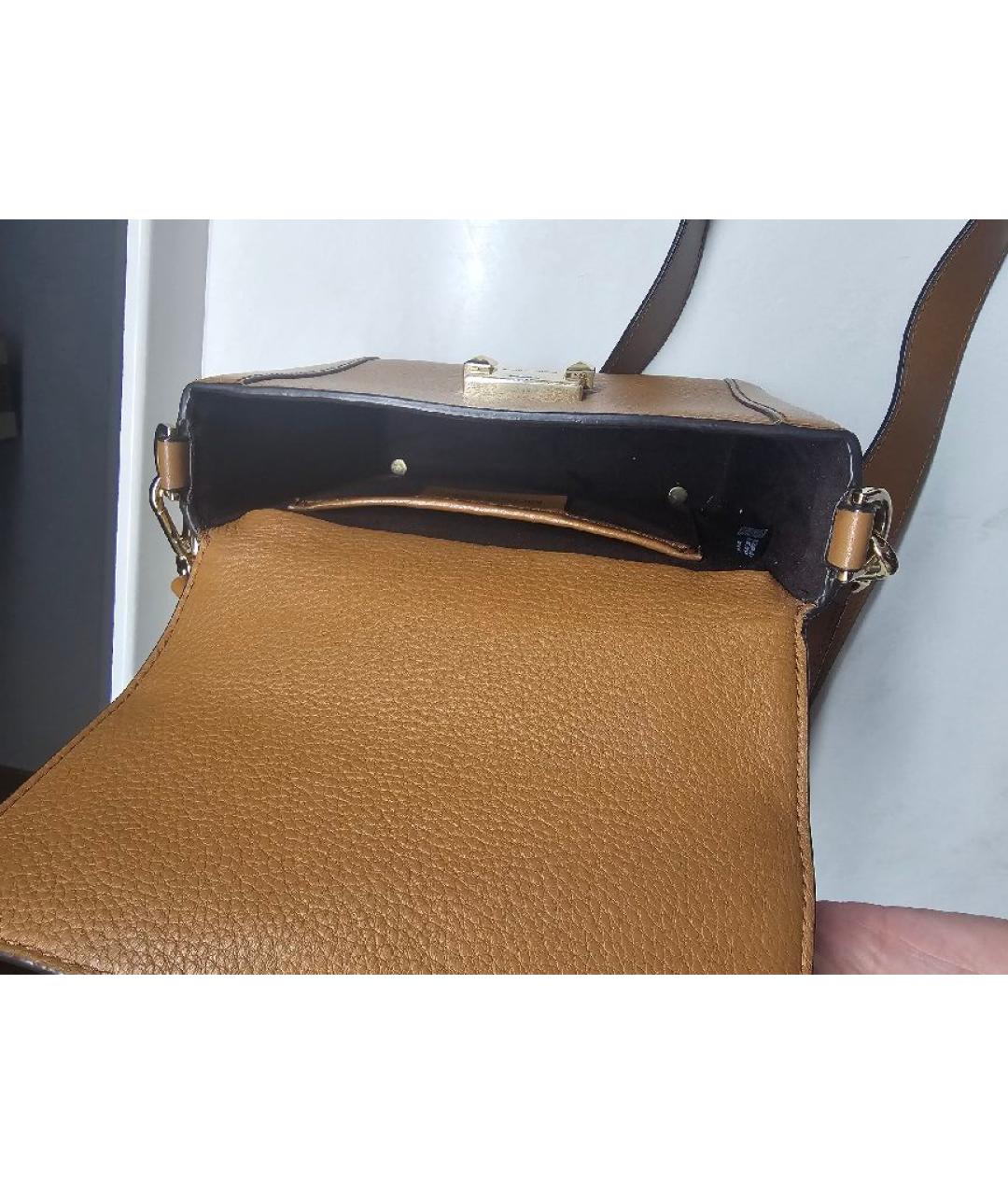 MICHAEL KORS Коричневая кожаная сумка через плечо, фото 7
