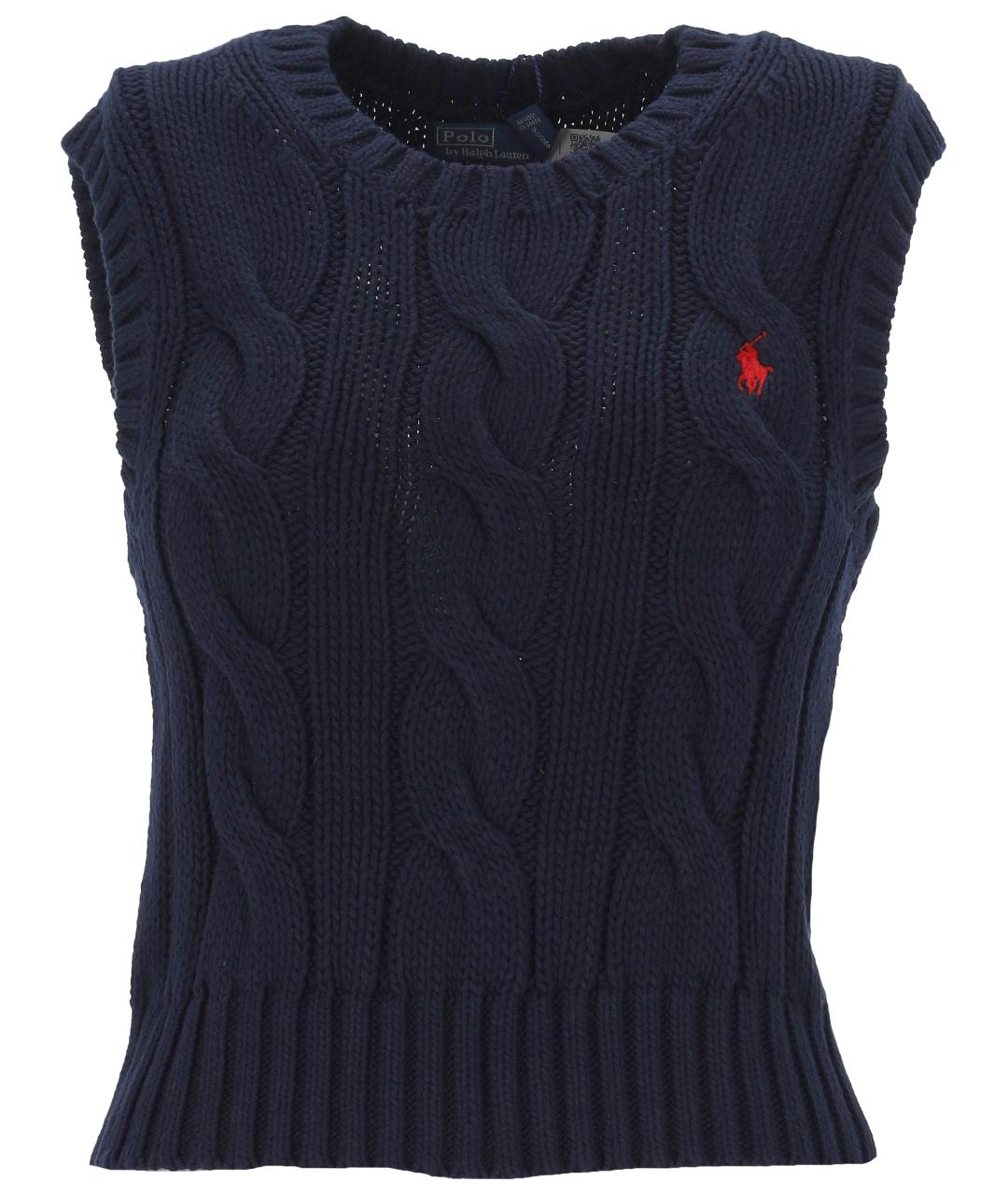POLO RALPH LAUREN Темно-синяя хлопковая жилетка, фото 1