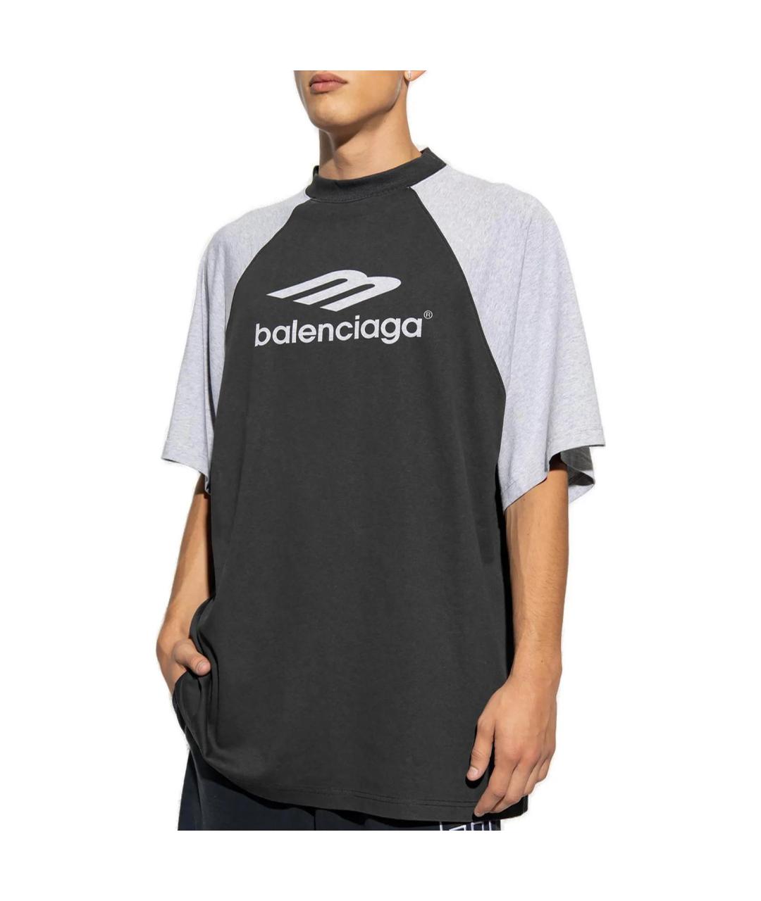 BALENCIAGA Черная футболка, фото 2