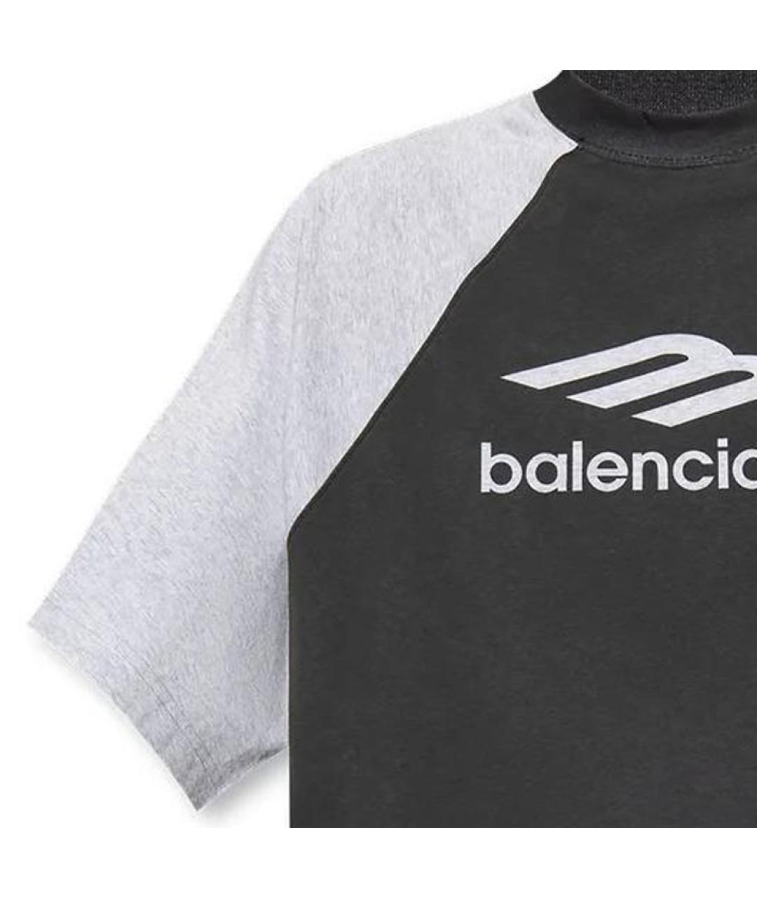 BALENCIAGA Черная футболка, фото 5