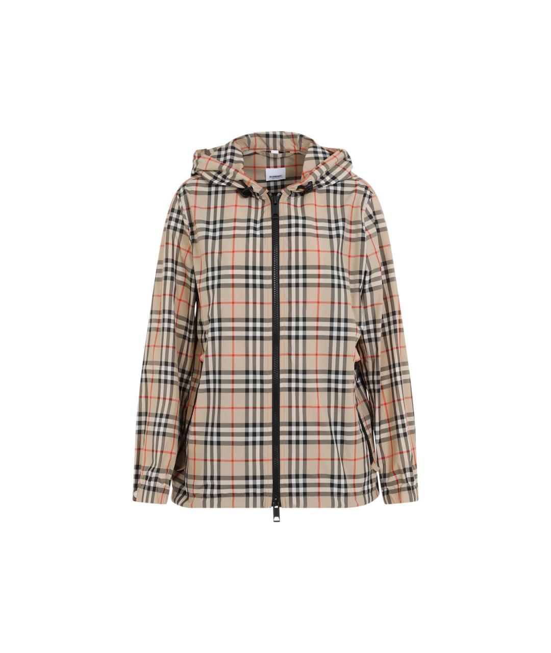 BURBERRY Бежевая полиэстеровая куртка, фото 1
