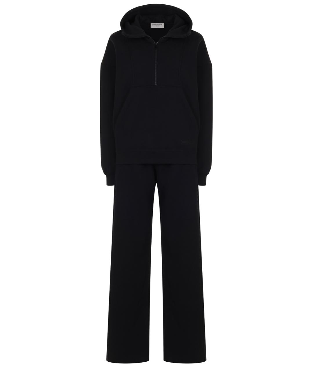SAINT LAURENT Черный хлопковый костюм с брюками, фото 1